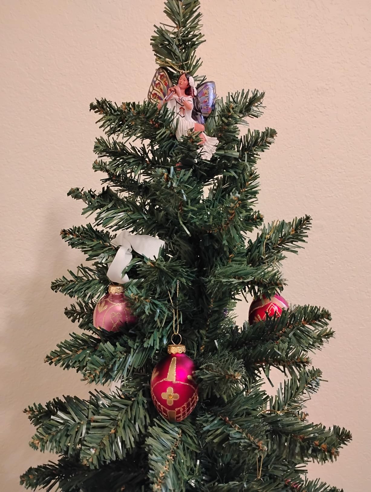 3ft Artificial Christmas Tree, Mini Xmas Pine Tree with 4-Leg Stable Plastic Base, Small Tabletop Christmas Tree for Home Office Holiday Party Indoor Decoration customer photo 2