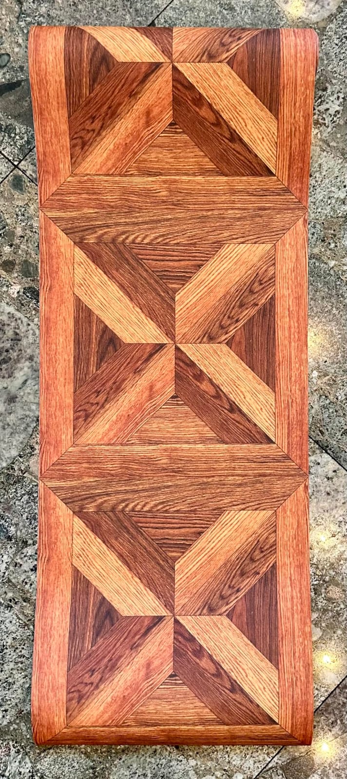 VEELIKE Retro Wood Grain Parquet Peel and Stick Floor Tile Waterproof Linoleum Flooring Roll 12''x118'' Self Adhesive Vinyl Sheet Flooring Tile Sticker for Bathroom Bedroom Kitchen Floor Covering Roll customer photo 2