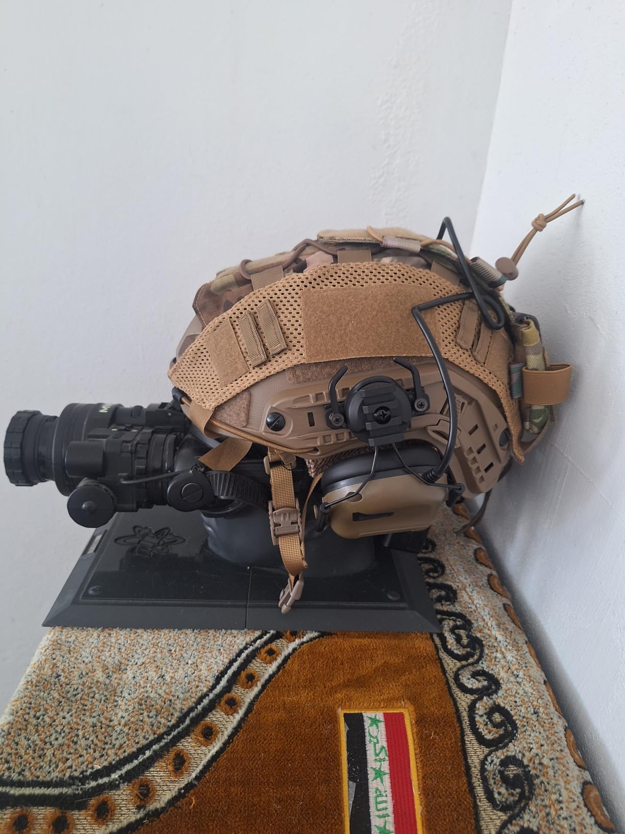 Tactical Helmet with Headset,4in1 Upgraded Adjustable with Helmet Cover for Airsoft Cosplay Military Tactical Gear customer photo 1