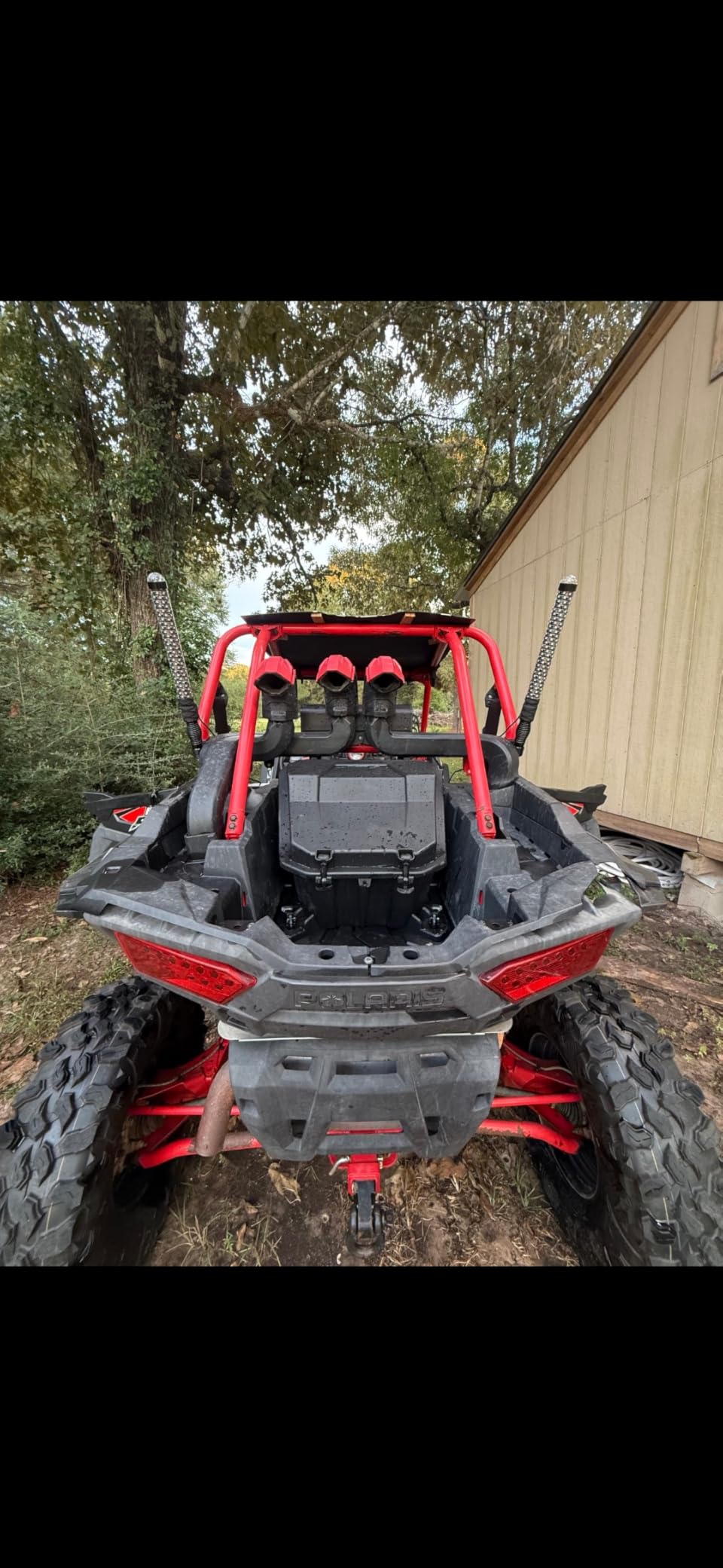 KEMIMOTO 2PCS 2FT Fat LED Whip Lights with Warning Light for UTV | Side by Side Spiral RGB Chasing Lighted Whips Compatible with ATV Can-Am X3 Polaris RZR Offroad Boating, Remote & APP Control customer photo 1