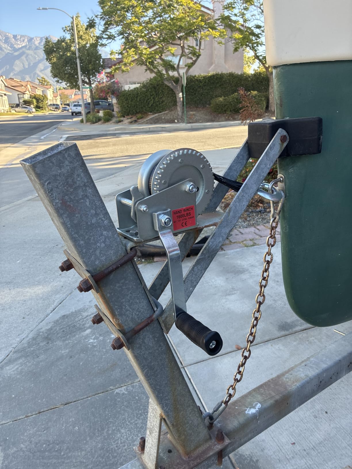 Boat Trailer Winch for Trailers, 1600 LB Hand Manual Winch customer photo 2