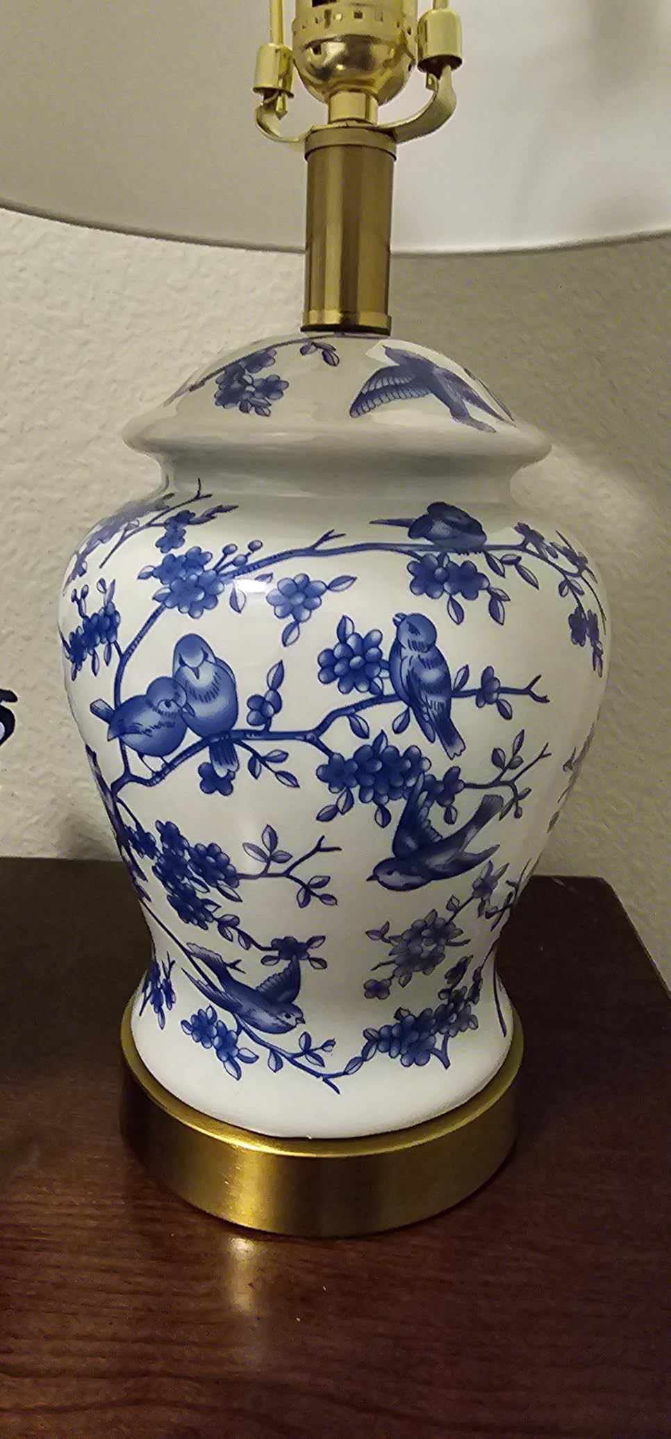 QiMH Chinoiserie Ceramic Table Lamps Set of 2 for Living Room, Vintage Traditional Bedside Lamps for Night Stands, 22