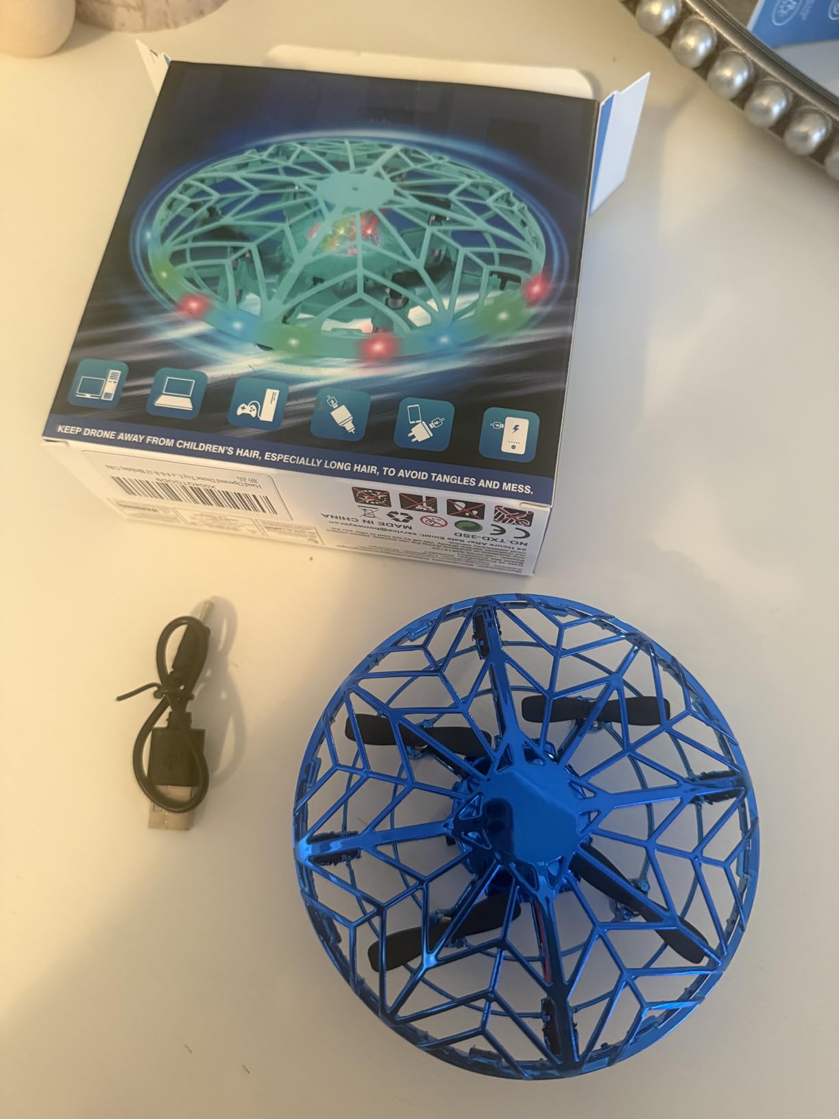 Hand Operated Drone Toy for Kids - Easy Fly Hover Drone with AI Motion Sensor, Rechargeable Drones for Kids 8-12 & 6-8, Safe Mini Quadcopter with Auto Hover, 360 Flip/Roll, Perfect Boys Girls Drones for Age 4-6-8-12 Birthday Gifts customer photo 2