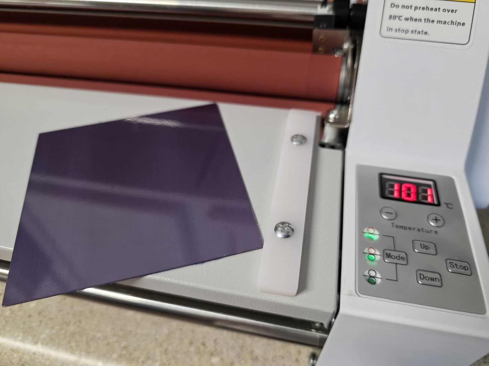 V350 Cold Hot Roll Laminator, 350mm Laminating Machine, Single & Double Sided Thermal Laminator for Paper Card PVC Foil, Etc., Digital Display & Temperature Control for Home Commercial Office School, 700W customer photo 1