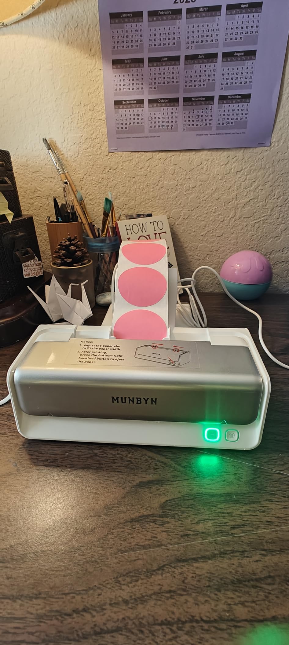 MUNBYN Bluetooth Thermal Label Printer with Paper Holder | Dual-Color Printing, Replaceable Print-Head customer photo 2
