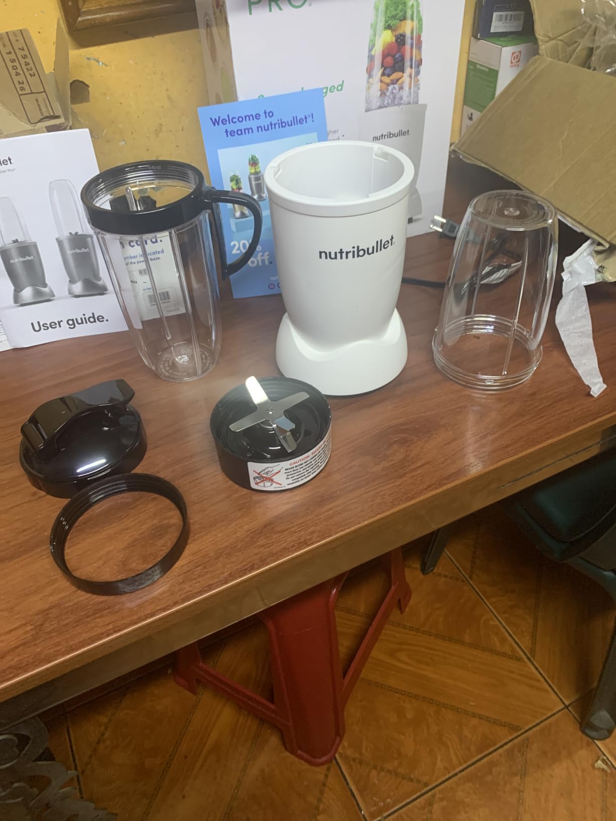 nutribullet Pro Personal Blender, Shakes, Smoothies, Food Prep, and Frozen Blending, 32 Ounce Cup, 24 Ounce Cup, Flip-top Travel Lid, 900 Watt, Matte Black, NB9-0901AK customer photo 1