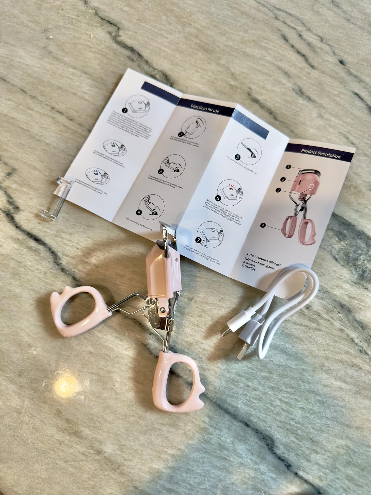 Heated Eyelash Curler Fast Heat up Within 15s, Electric Eyelash Curlers with 2 Temperature Modes for 24H Long-Lasting Eyelash Curls, Type-C Rechargeable Lash Curler, Quick Natural Curling Eye Lashes customer photo 2