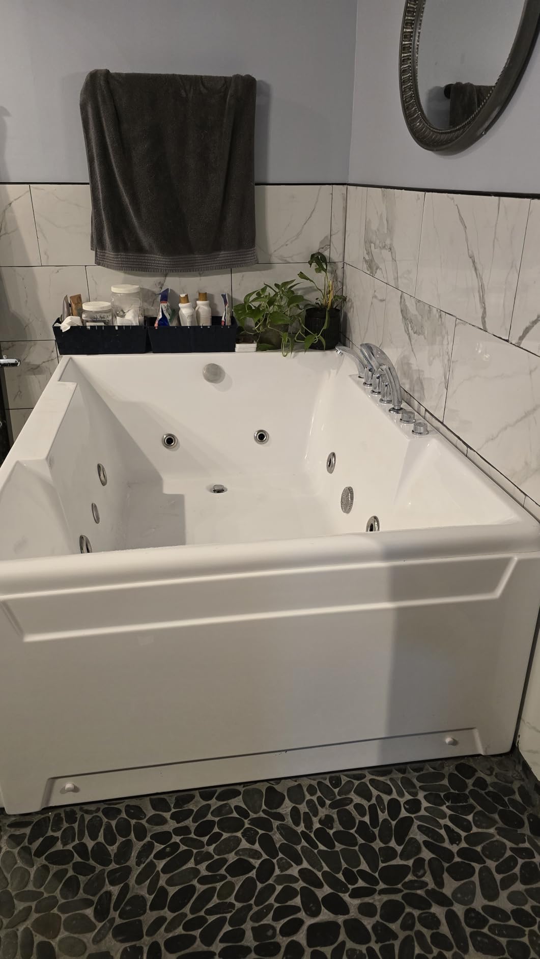 72-Inch Whirlpool Jetted Tub,Acrylic Hydro Massage Bathtub customer photo 1