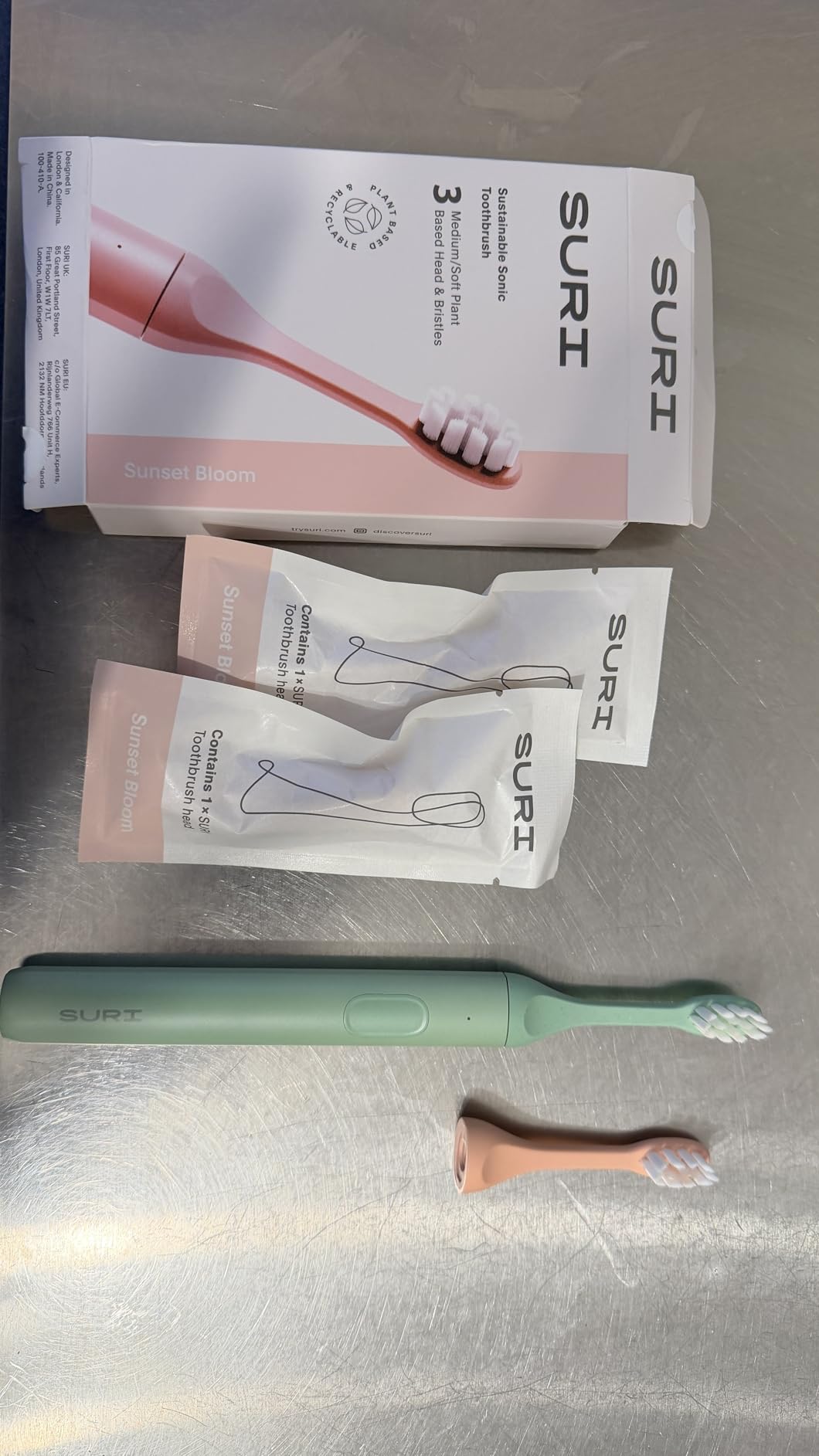 SURI Pro Sonic Electric Toothbrush | Over 4+ Weeks Battery | UV Cleaning Travel Case | Pressure Sensor | Aluminium Body | 2-Minute Timer | Plant-Based Head | White customer photo 2