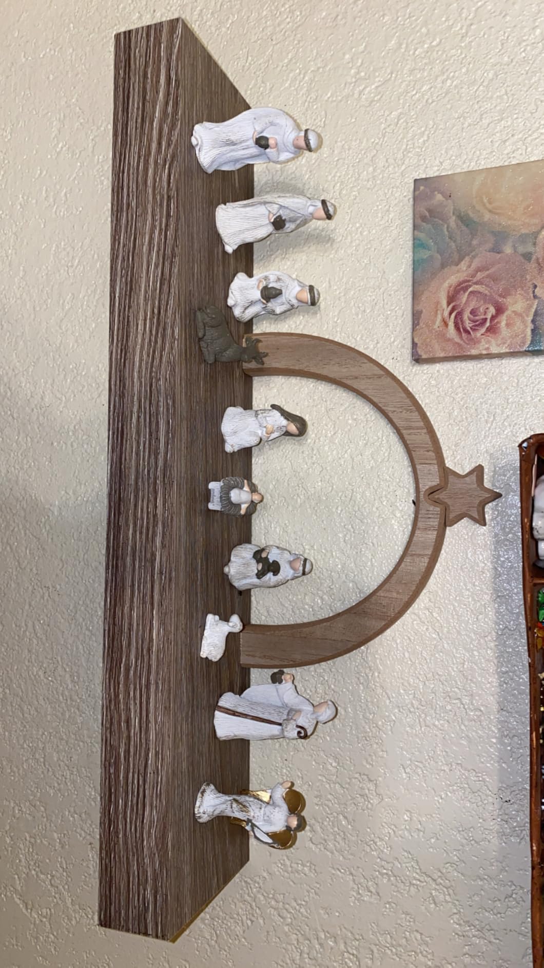 11 Pcs Christmas Scene Nativity Set | Holy Family Scene, Wooden Arched Stable, Resin Figurines Including Baby Jesus, Mary, Joseph and More customer photo 1