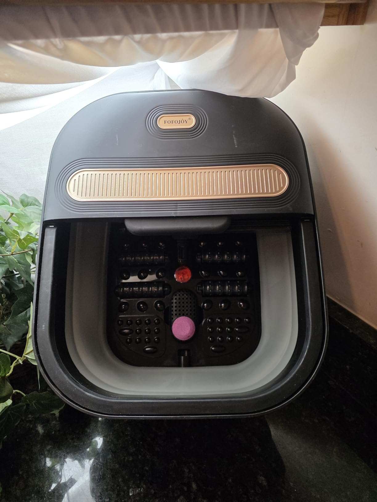 Collapsible Foot Spa Bath with Massager and Heat and Bubble Jets, Temperature Control, Remote Control, Pumice Stone, Pedicure Foot Spa for Relaxation Gift for Women Man customer photo 1