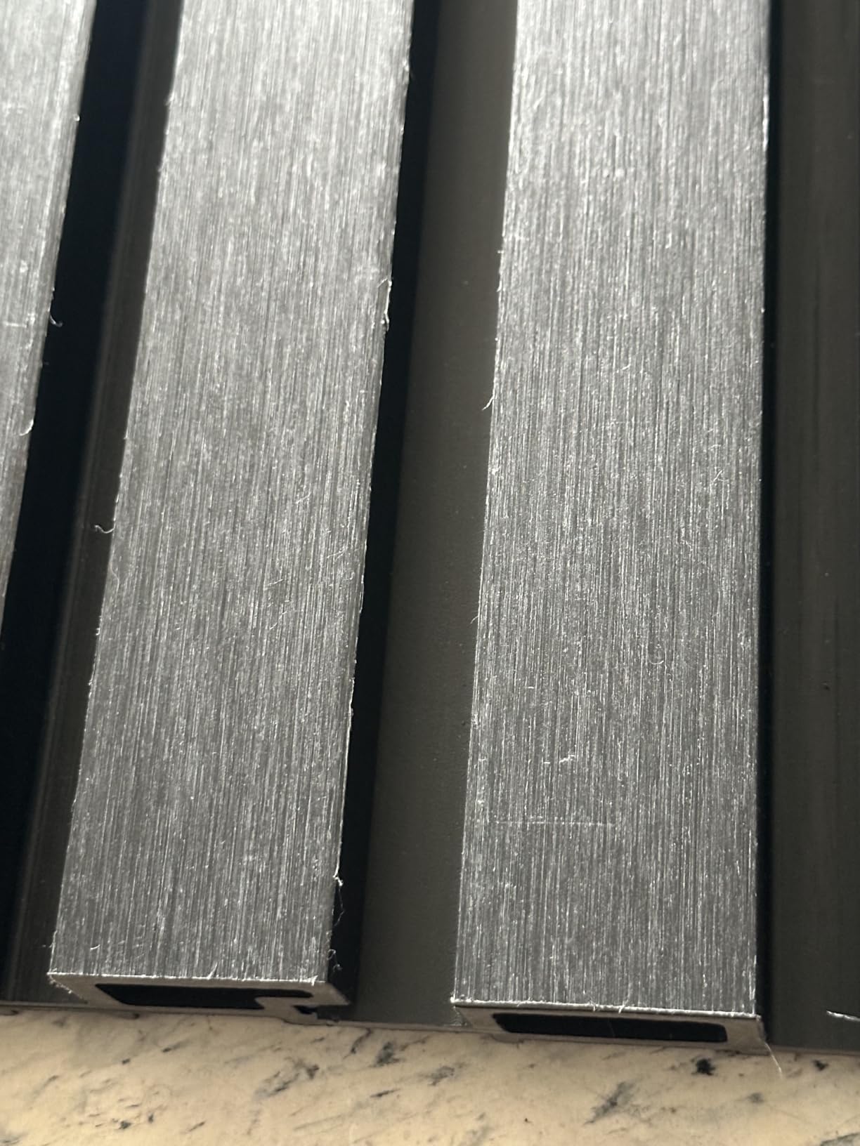 From Plain to Beautiful in Hours WPC Exterior Wall Slat Panels Waterproof Outdoor Composite Siding Cladding 94.5 in x 8.62 in 16.98 sq.ft Teak 3 Pack customer photo 1
