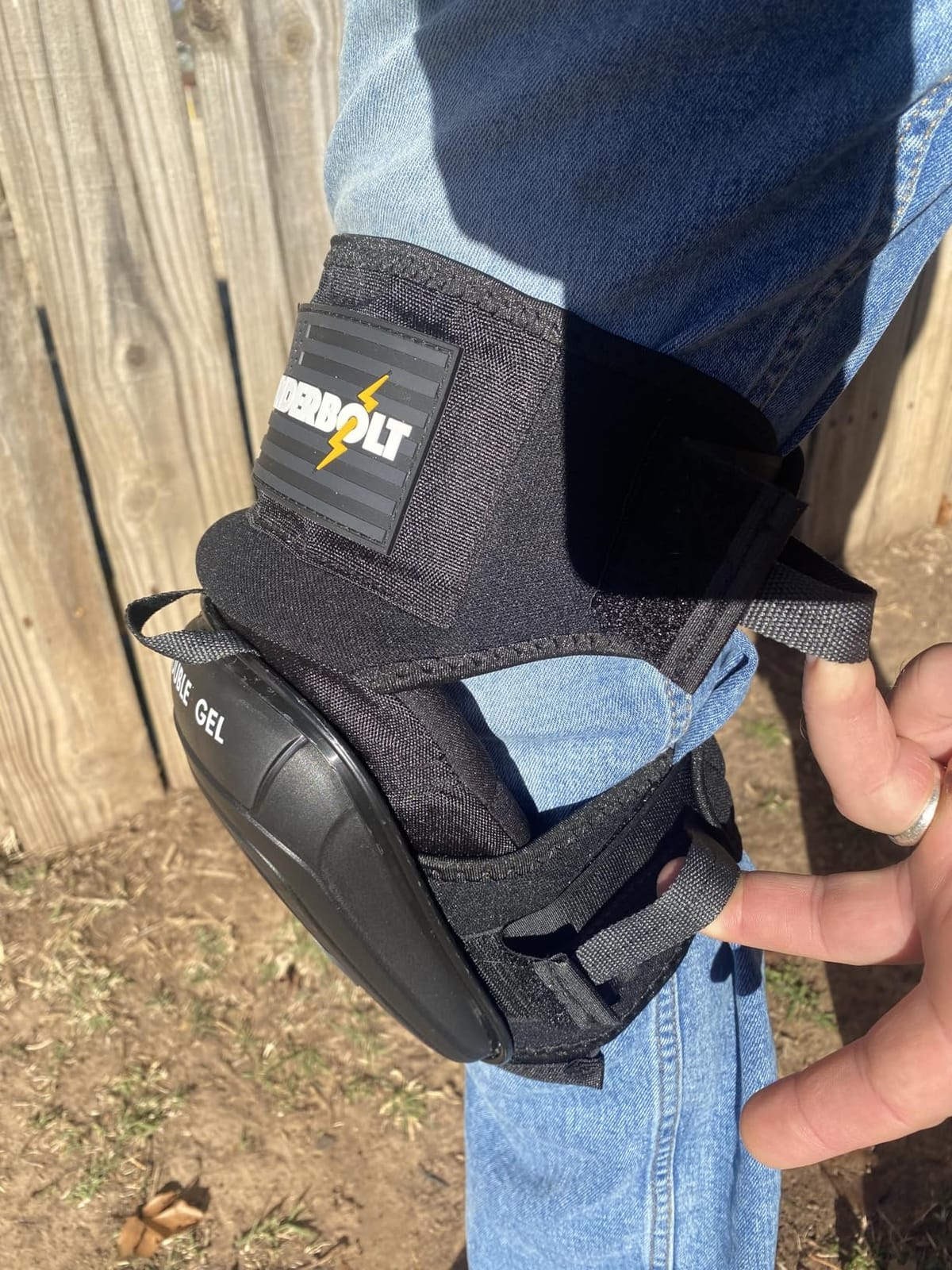 Thunderbolt Knee Pads for Men Construction Knee Pads for Work for Men and Women with Double Gel for Gardening Flooring Roofing Heavy Duty with Extra Thick Foam and Strong Adjustable Non-Slip Straps customer photo 1