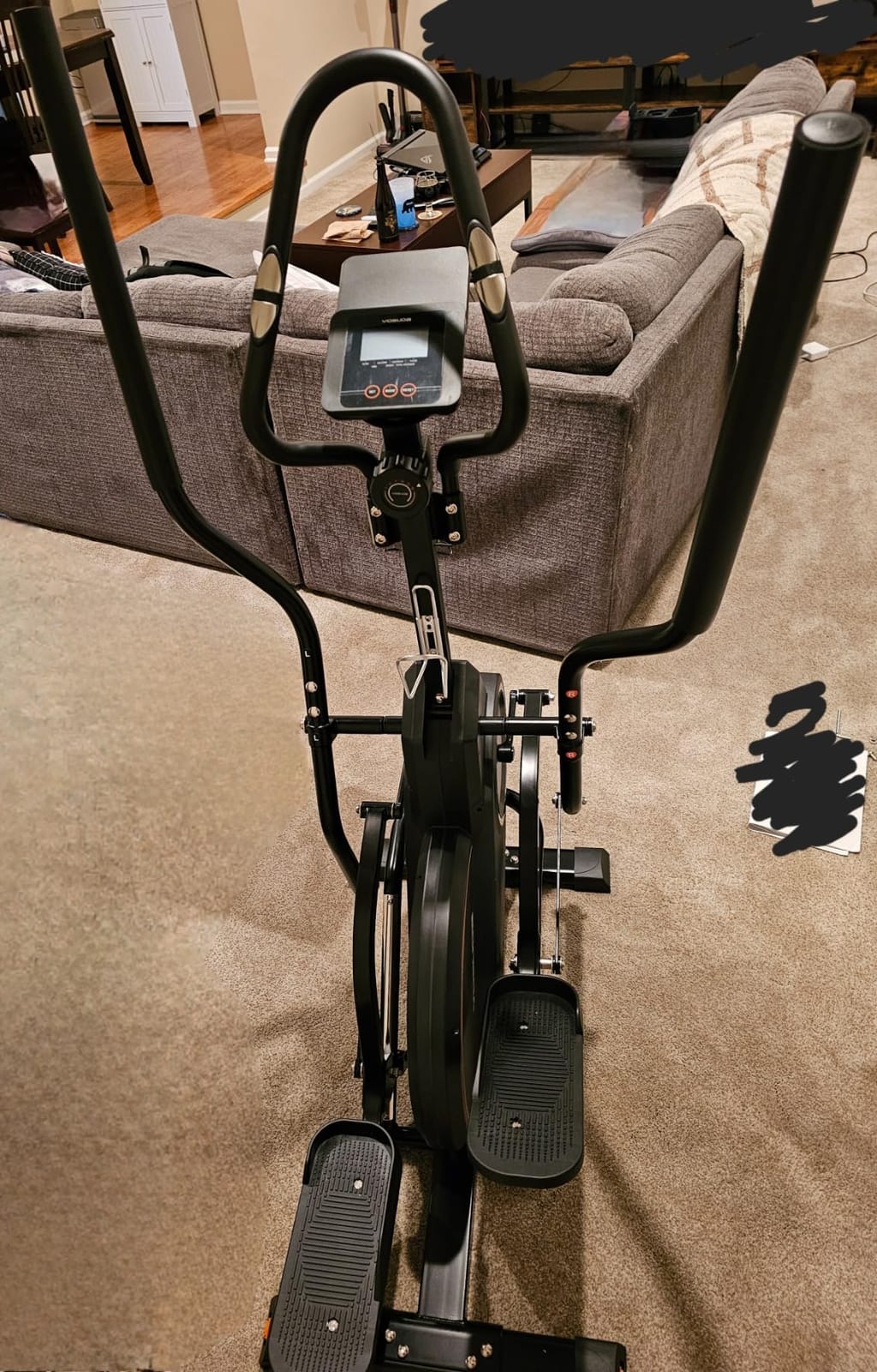 YOSUDA Foldable Elliptical Exercise Machine for Home, 15IN Stride Compact Folding Elliptical Training Machine Only 2 sq ft for Small Spaces, Elliptical Cross Trainer with 16 Magnetic Resistance Levels customer photo 2