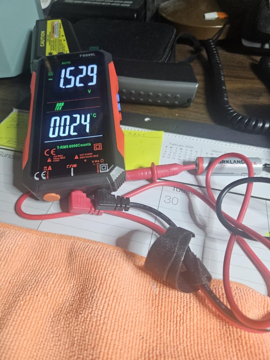 USB Rechargeable Digital Multimeter 6000 Counts Large Color Screen & Backlight FS899L Smart Auto Ranging Multimeter True RMS Digital Voltmeter Multi Meter Digital Tester for Automotive Home customer photo 2