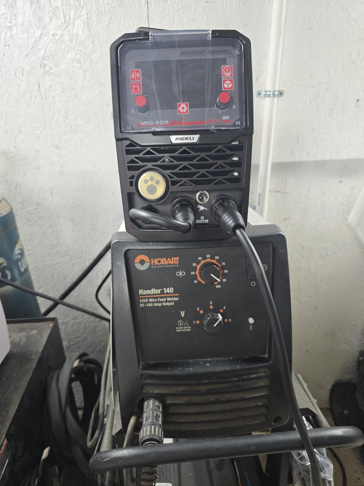 ANDELI 205A MIG Welder, 6-In-1 Multi Process Gas MIG/Spool Gun MIG/Flux Core MIG/Spot welding/Lift TIG/Stick Aluminum MIG Welding Machine With Large LED Display,110/220V Dual Voltage Welder Machine customer photo 1