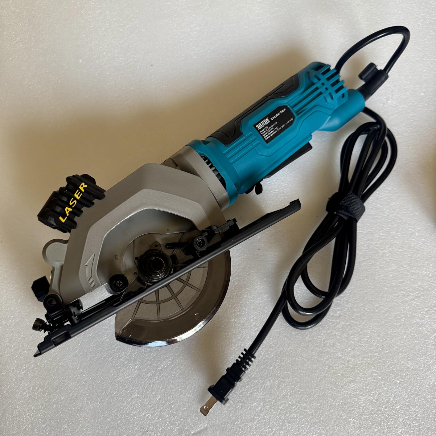 SEESII Mini Circular Saw, 4.8A 4000RPM Corded Compact 4-1/2