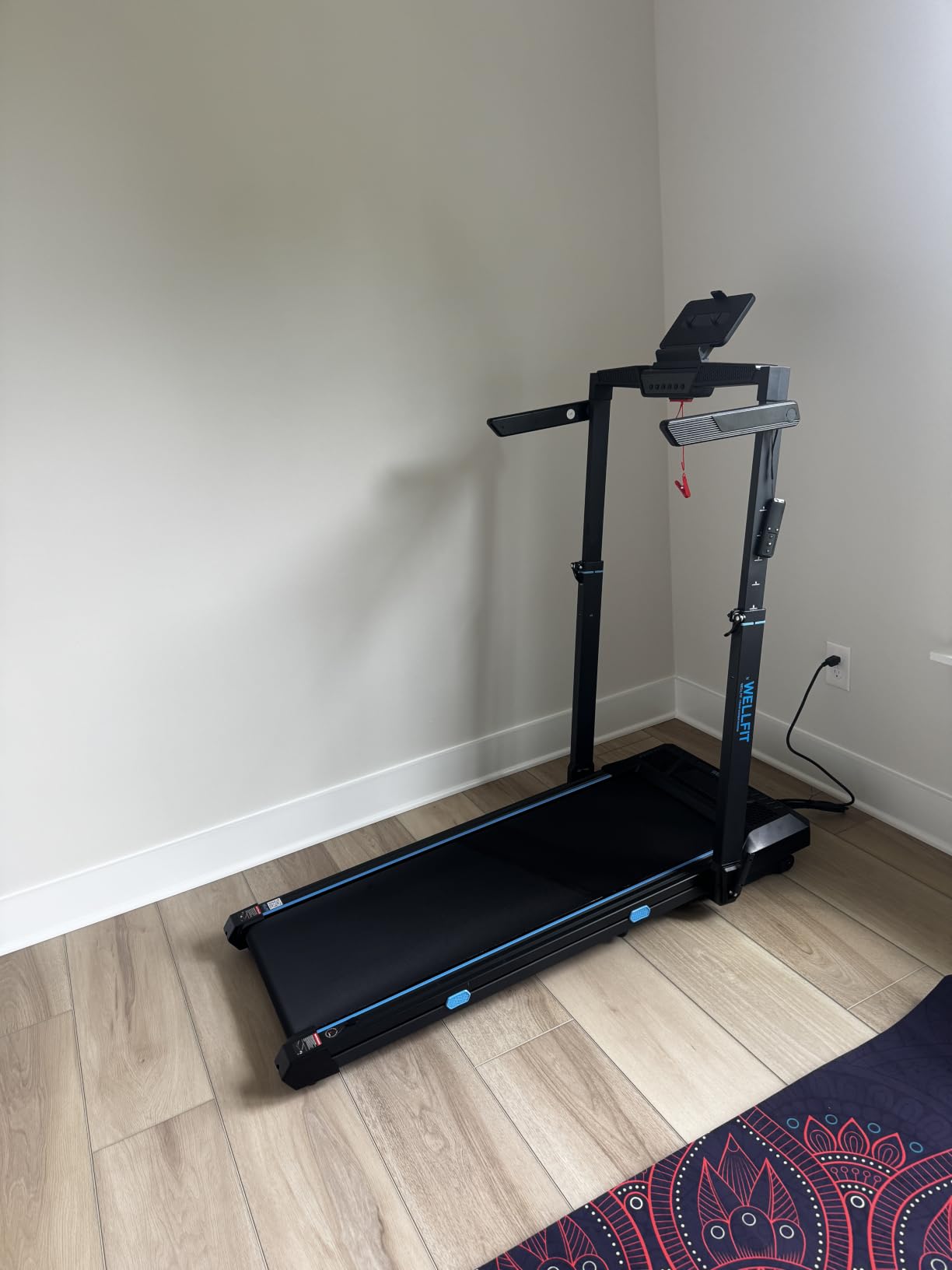 Foldable Treadmill with Auto Incline, 400+ LBS, Adjustable Height | 3.5HP Quiet Walking Pad with Handle Bar, 44