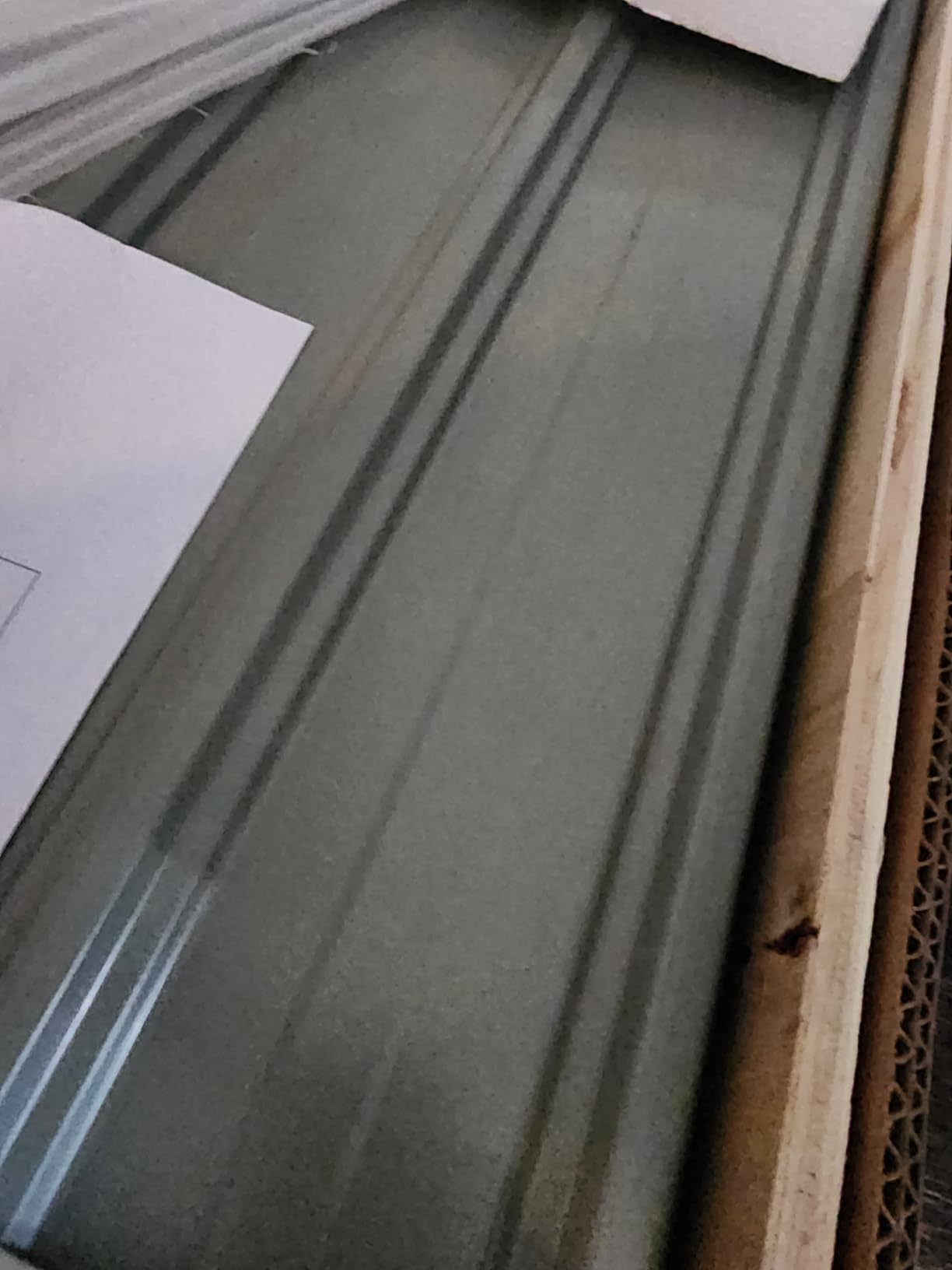 10pcs Metal Roofing Panels, 42.52'' L ×17.72'' W 52.4 ft² Corrugated Metal Sheets, Galvanized Steel Roof Fence Panels for Mobile Homes, Garages, Chicken Coop, Sheds, Stables, Patio, Warm Gray customer photo 1