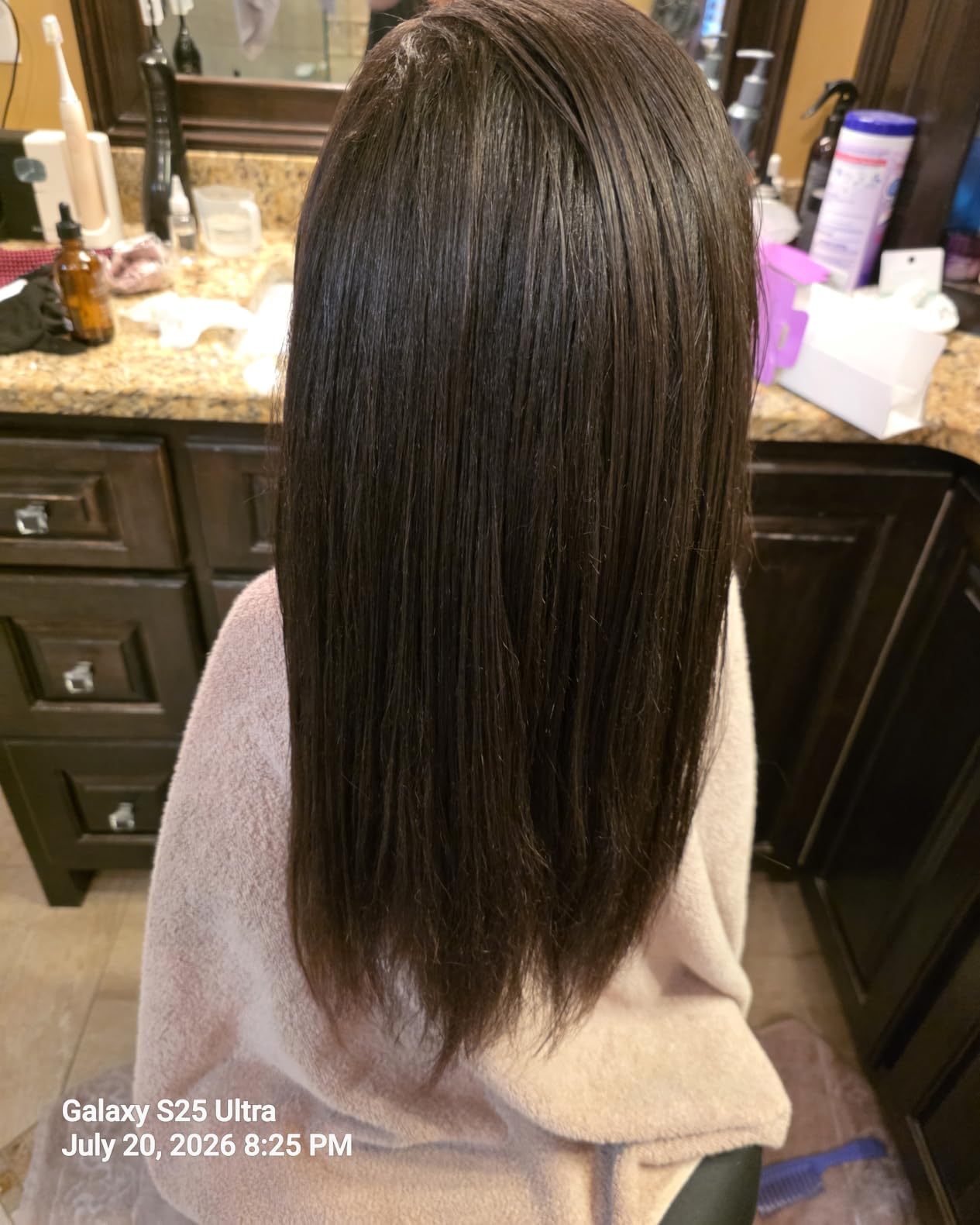 Wavytalk Steam Hair Straightener Steam Sesh for Less Heat Damage, Flat Iron | Detachable Comb, Steam Nourishes, Speeds Straightening, Fights Humidity & Frizz, Nano Titanium 1.38'' Plate, 5 Heat, Pink customer photo 1