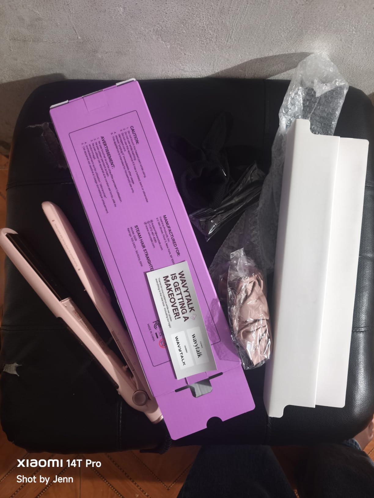 Wavytalk Steam Hair Straightener Steam Sesh for Less Heat Damage, Flat Iron | Detachable Comb, Steam Nourishes, Speeds Straightening, Fights Humidity & Frizz, Nano Titanium 1.38'' Plate, 5 Heat, Pink customer photo 2
