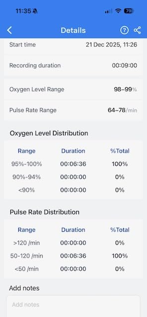Vibeat Wrist Blood Oxygen Monitor OxyU - Continuous O2 & Heart Rate Tracking with Finger Sensor, Bluetooth Pulse Oximeter with Real-Time Notification customer photo 2