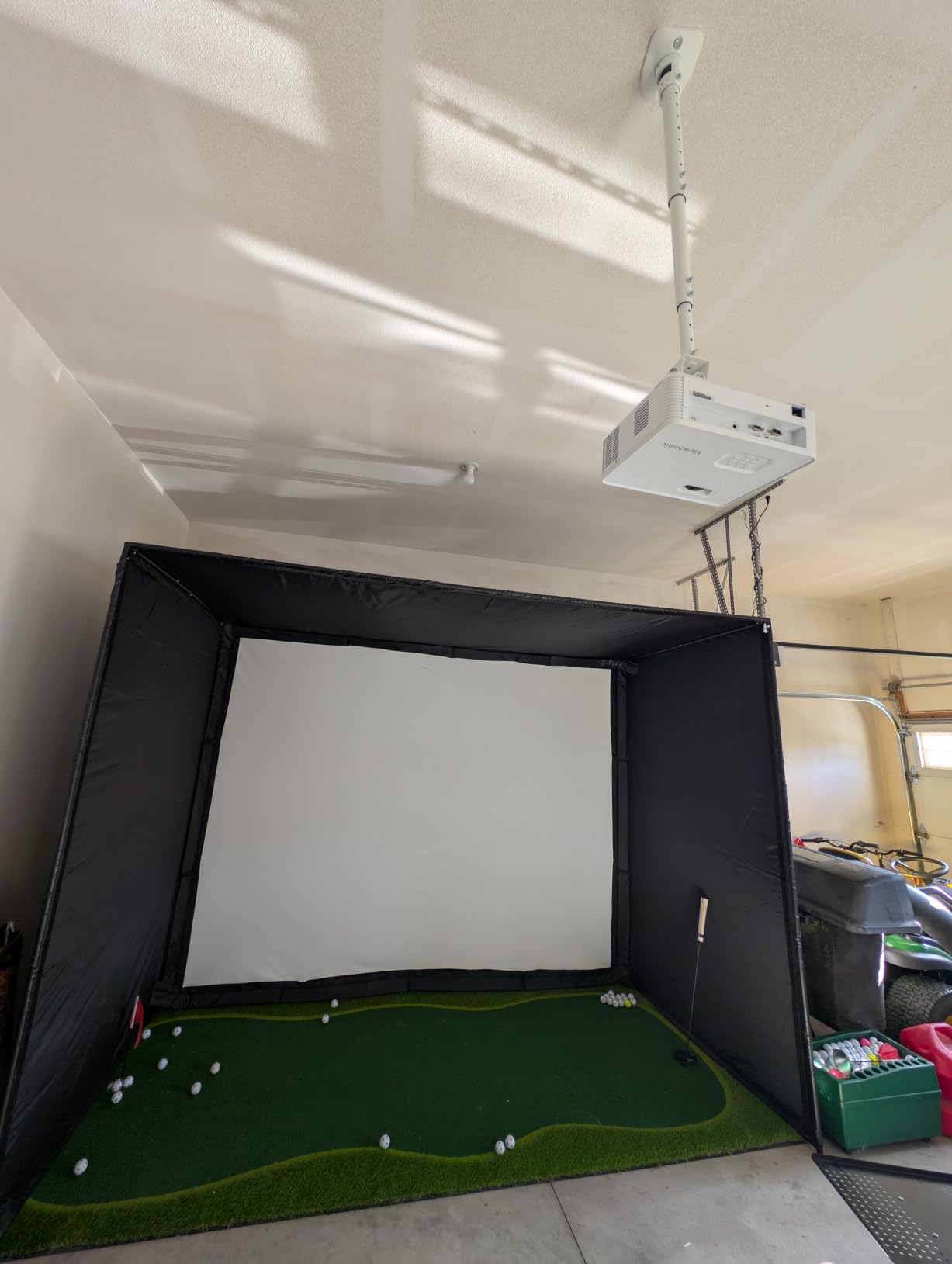Golf Simulator Enclosure for Home Garage Indoor Sim Practice with Screen customer photo 1