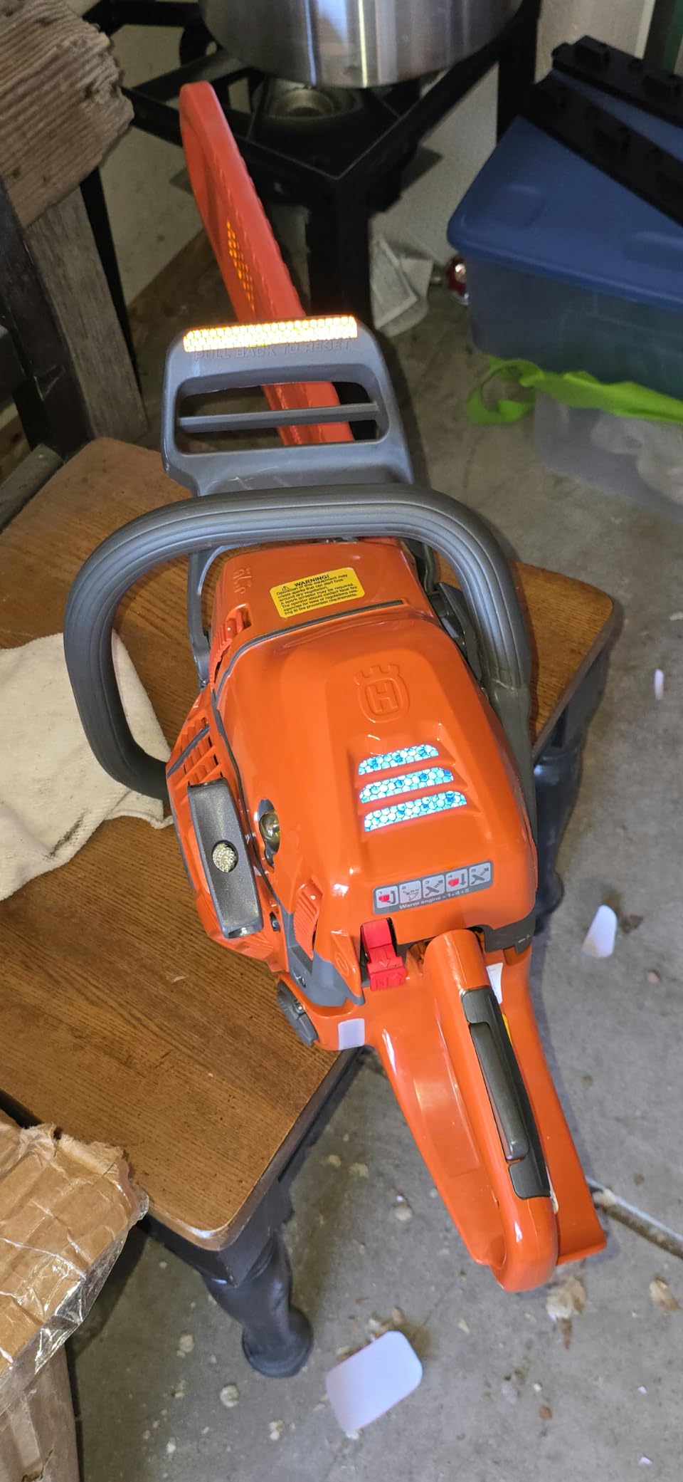 Husqvarna 445S Gas Chainsaw, 18 Inch Chainsaw, Outdoor Tools | Hand held chain saw with automatic oiler, for wood cutting and tree trimming, featuring Smart Start, 50-cc 3-HP X-Torq engine customer photo 2