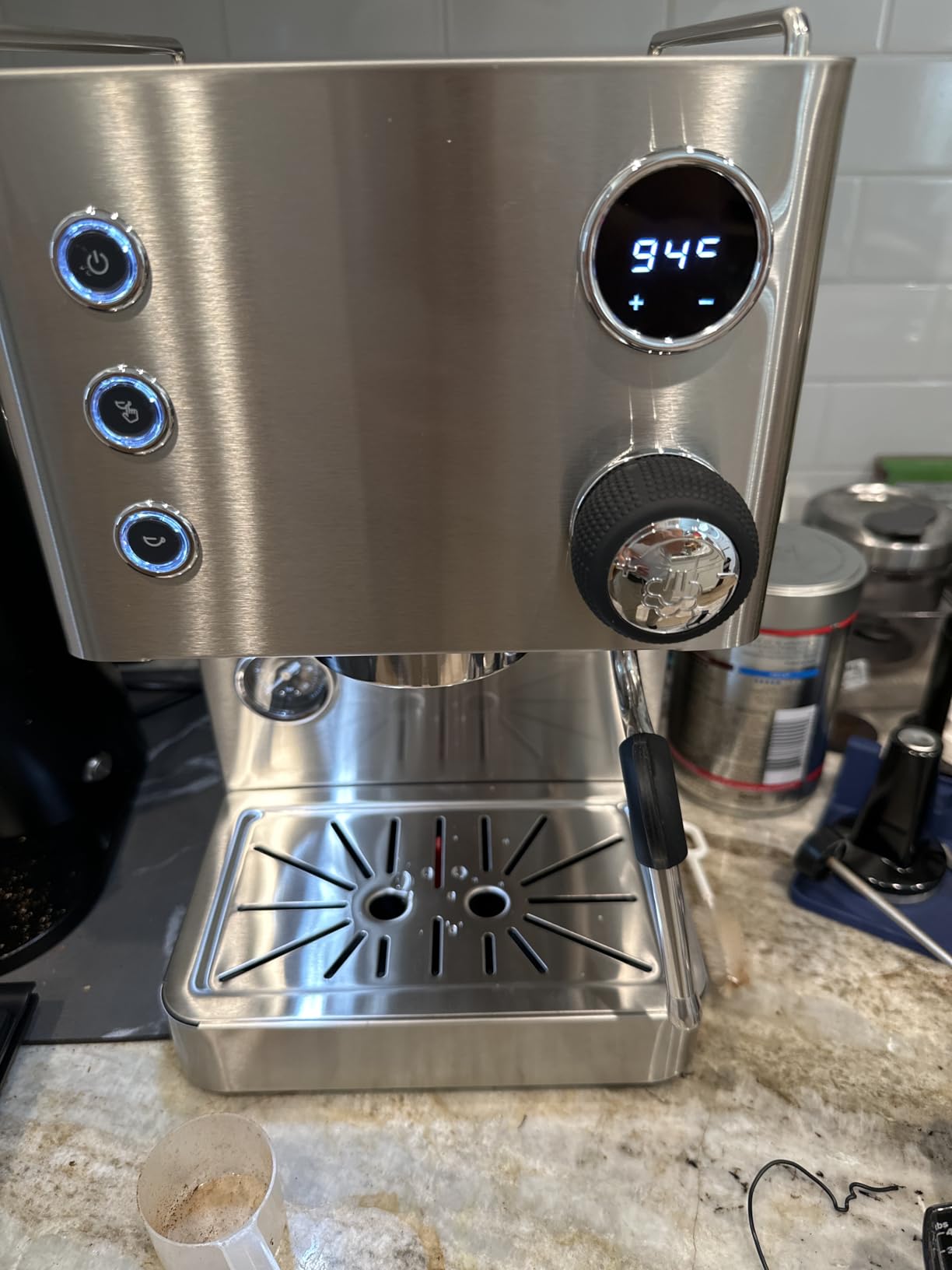 Turin Legato V2 Espresso Machine | 58mm Portafilter, PID Temperature Control, Dual Boiler-Thermoblock System, Stainless Steel, Black, or White (Black) customer photo 2