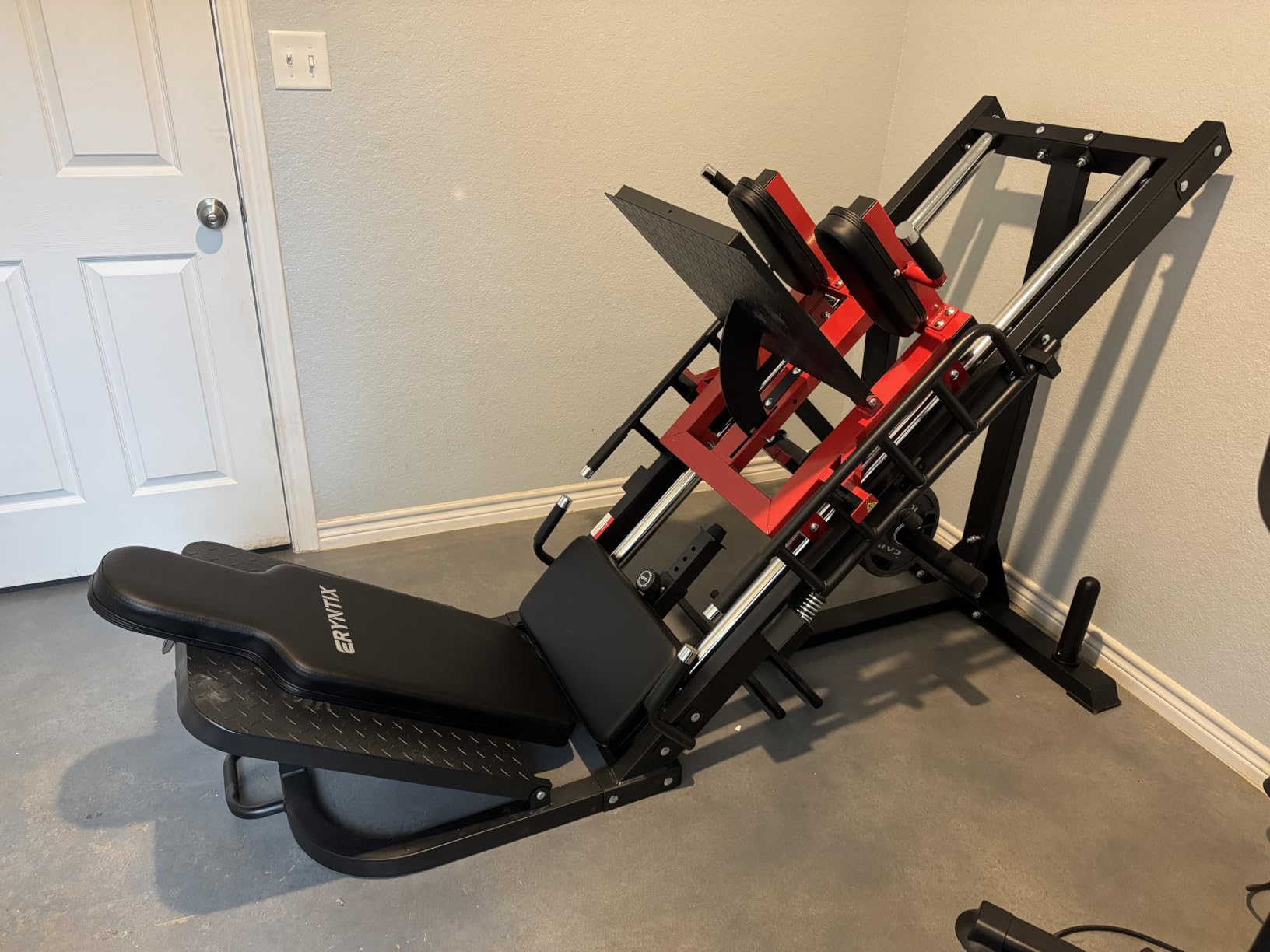 Leg Press Hack Squat Machine Combo, 45 Degree Leg Exercise Machine, Lower Body Special with Weight Storage for Quads, Hamstring, Glutes, Calves, Compact Home Gym Leg Day Equipment customer photo 1