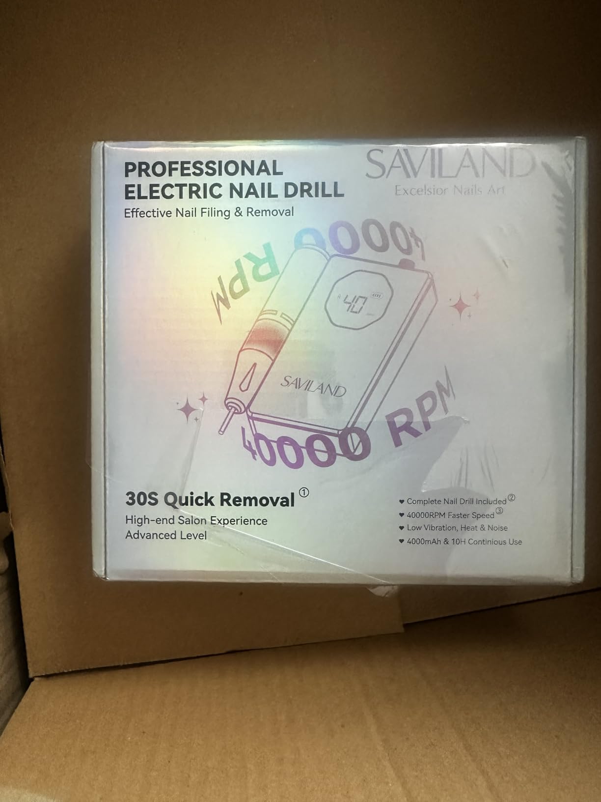 SAVILAND Nail Drill Professional 40000RPM 30S Fast Removal for Acrylic Nail customer photo 2