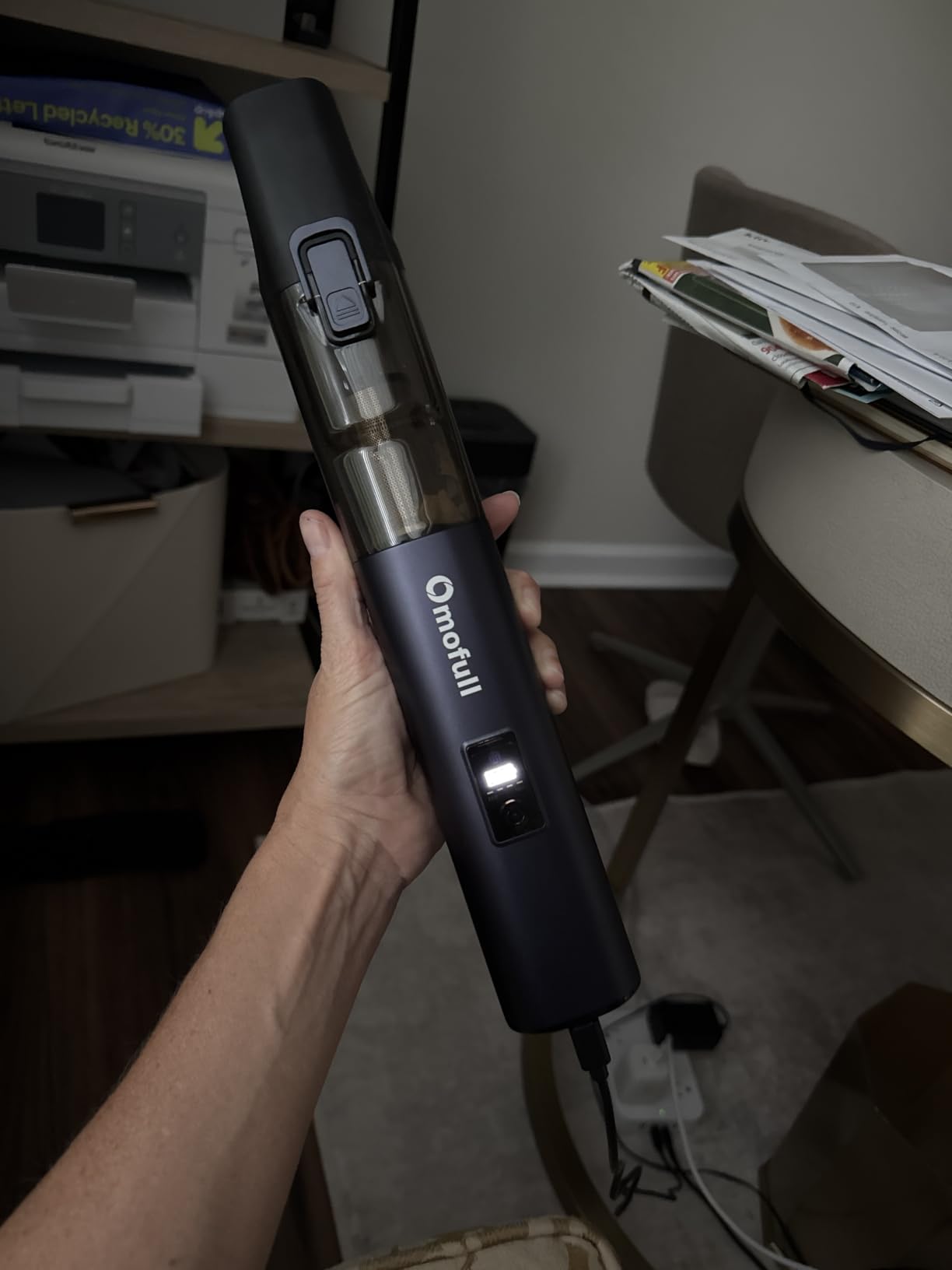 Car Vacuum Portable Cordless, 19500Pa 4-in-1 Handheld Vacuum Cordless Vacuum Cleaner & Air Duster with Multi-Nozzles, 140W Hand Cordless Rechargeable Vacuum Cleaners for Car, Home, Office, Pet customer photo 2