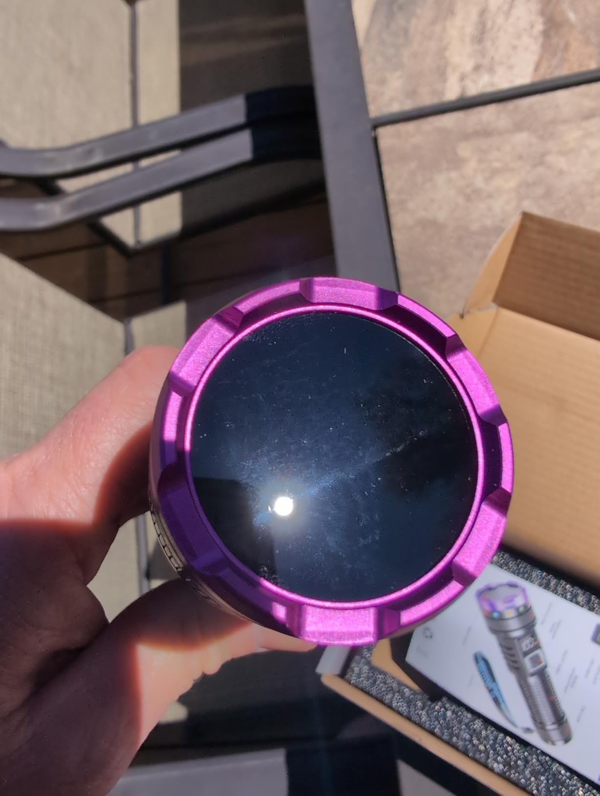 VASTFIRE 365nm UV Light Rechargeable, 30W 3LEDs Black Light Powerful UV Flashlight, LCD Display & Filter Lens, Strong Ultraviolet Blacklight for Resin Curing, Pet Urine Detection, Rocks, Scorpion,etc customer photo 1