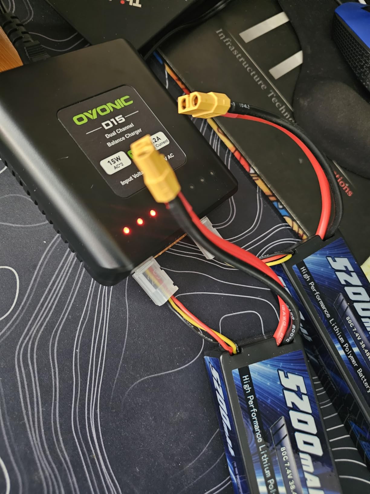 OVONIC D15 Dual LiPo Charger AC 15W 1.2A for 1S-3S LiPo RC Batteries customer photo 1