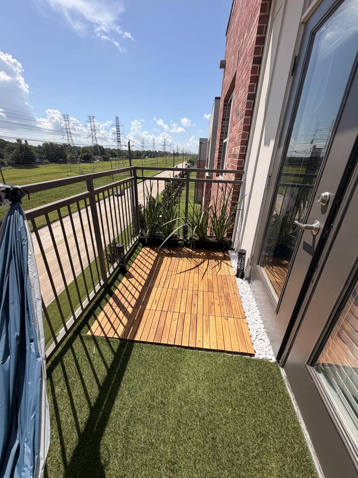 9-Piece Acacia Wood Interlocking Deck Tiles, Golden Teak Crossed customer photo 1