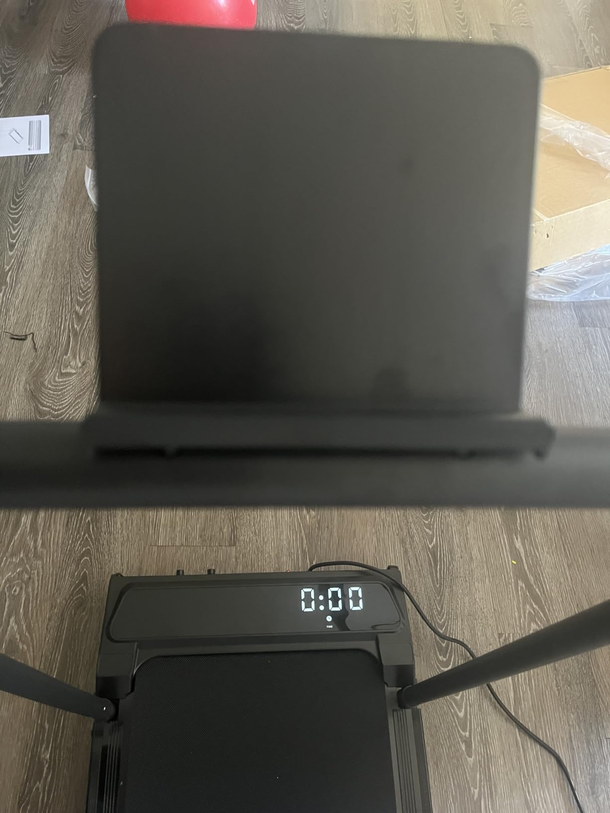MCRG Portable Walking Pad Treadmill with Handle Bar Incline for Home Small, 3.5HP Electric Walking Pad Treadmill with Incline, Compact Mini Treadmill with Handles for Exercising, 0.6-10MPH, 400LBS customer photo 1