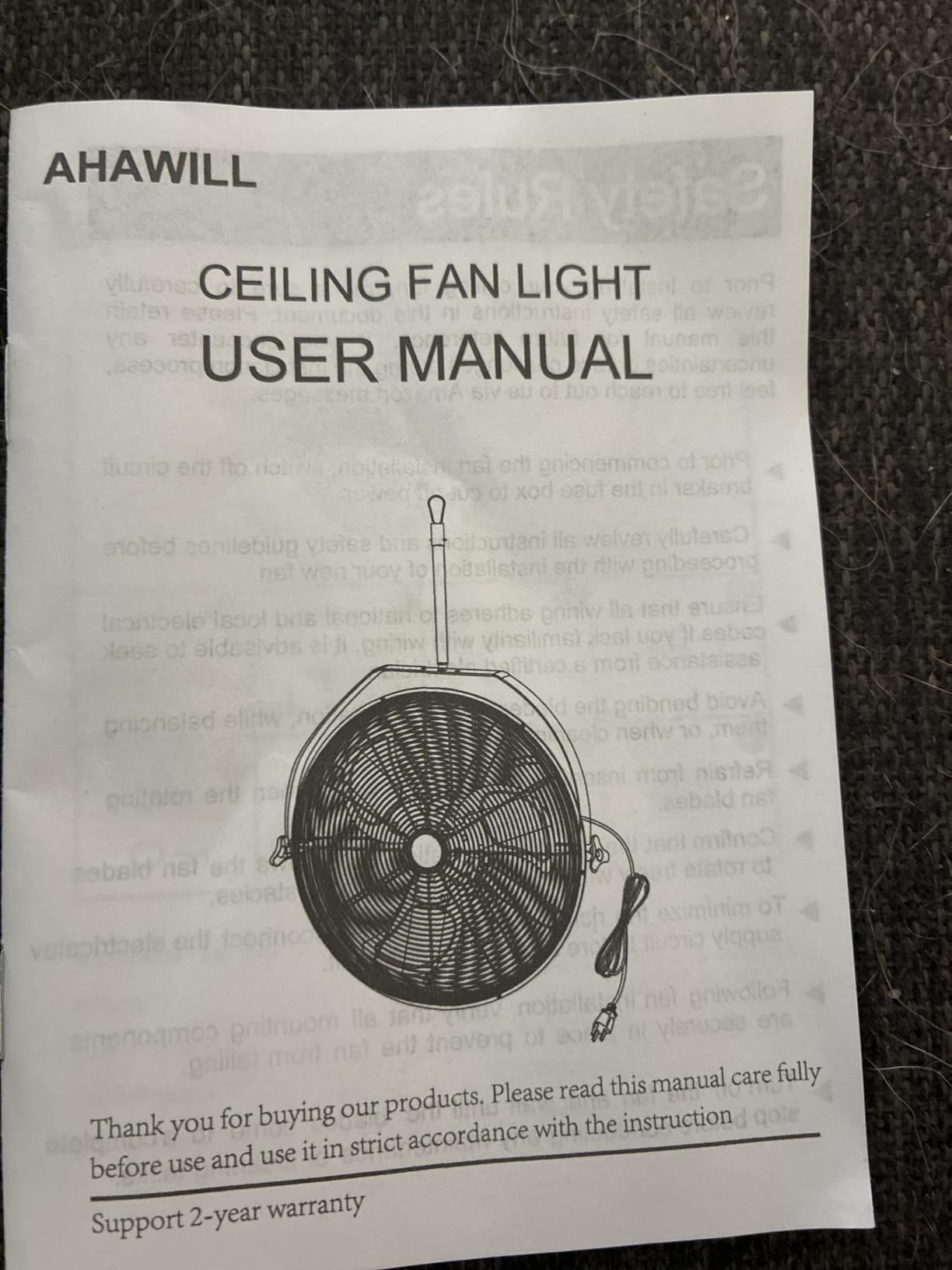AHAWILL 20 Inch Wall Mount Fan with Lights, 6-Speed High Velocity Wall Fan Dimmable Gazebo Fan, 360° Adjustable Tilt Industrial Outdoor Fans for Patio, Garage, Workshop, Commercial, Black customer photo 2