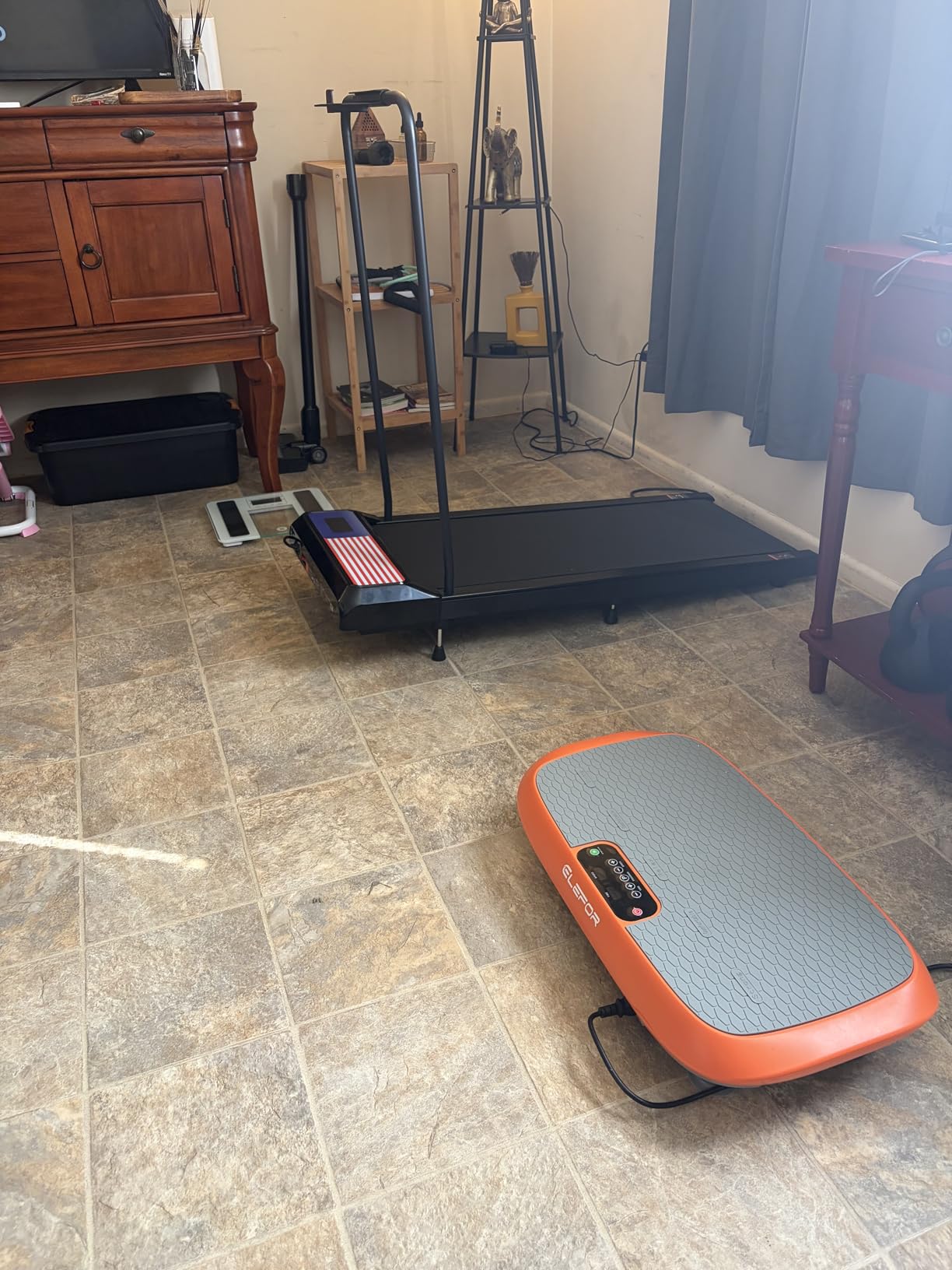 Under Desk Treadmill with Incline and Handlebar | Compact Treadmill，Perfect for Running, Walking & Under-Desk Use，Quiet Operation for Home or Office customer photo 2