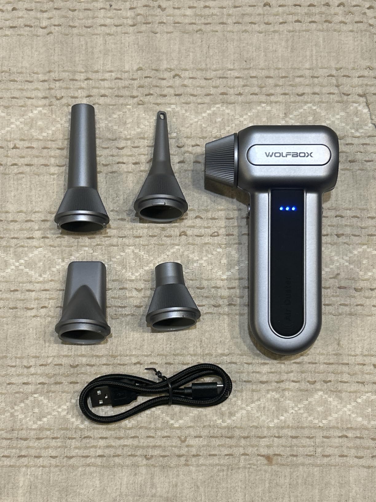 WOLFBOX MF60 Compressed Air Duster, 3-Speed Adjustable, Electric, Cordless customer photo 2