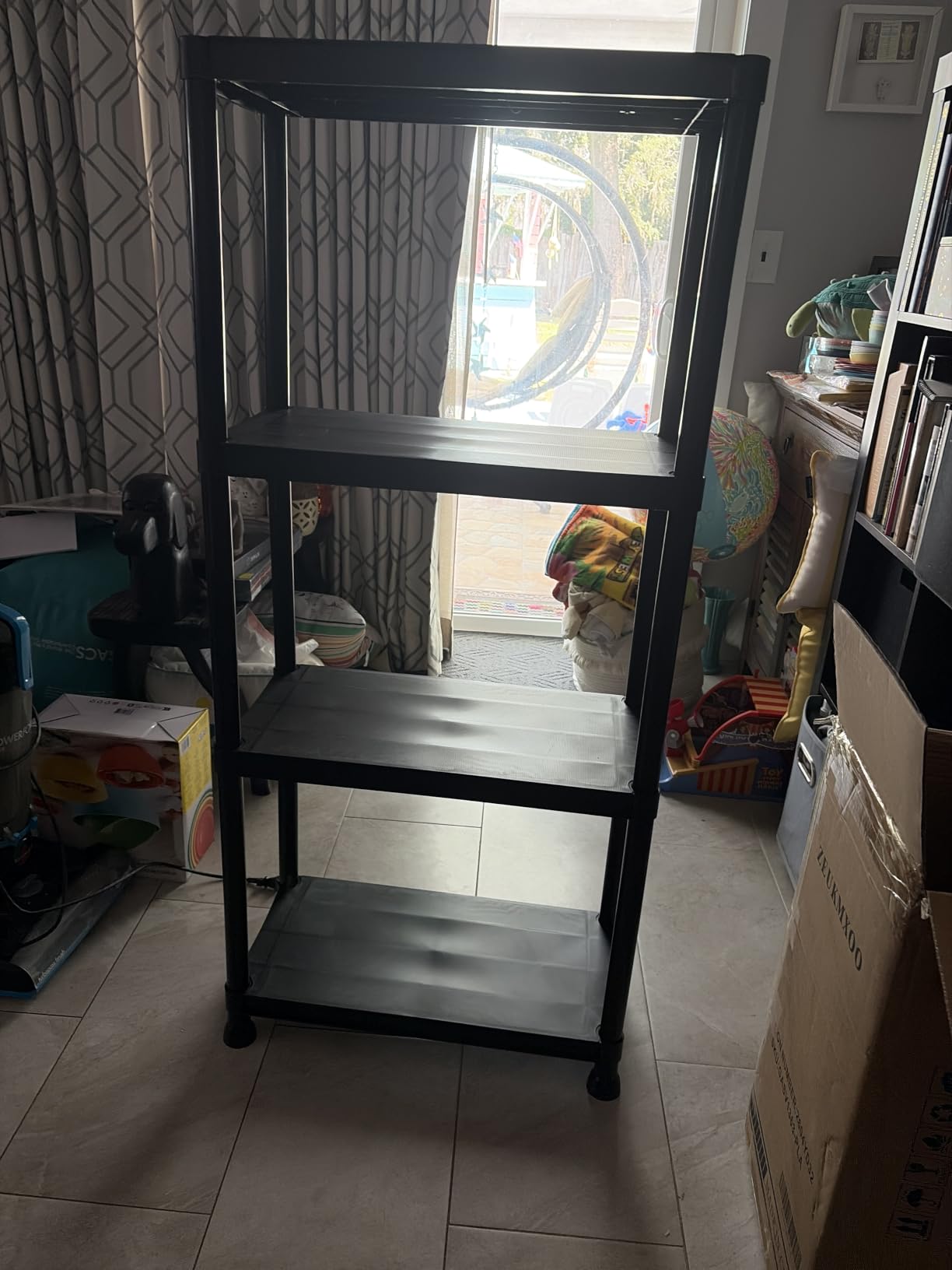 Plastic Storage Shelves, Heavy Duty Shelving Units, 700LBS customer photo 1