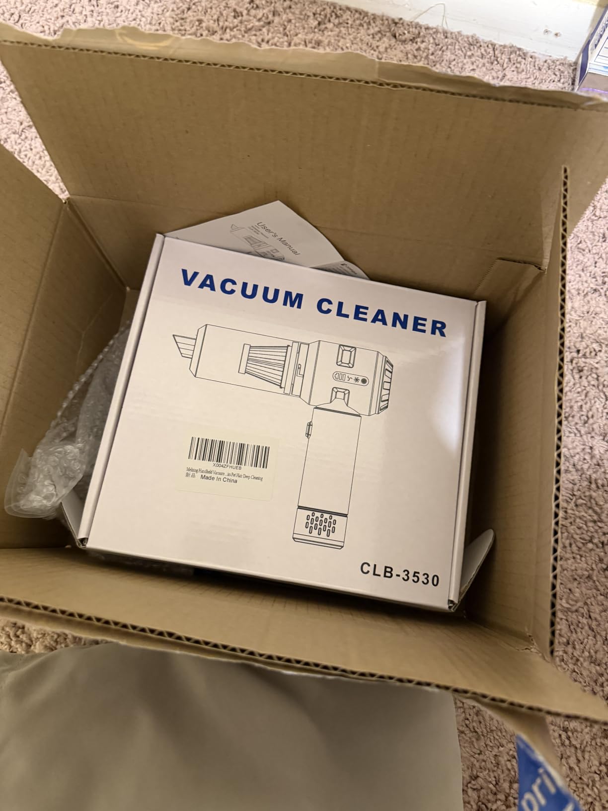 Handheld Vacuum Cleaner Cordless, 23000Pa Powerful Car Mini Vacuum Cleaner, Rechargeable Portable Lightweight dust Catcher for Home Car Carpet Stairs Pet Hair Deep Cleaning（Black-Gold）. customer photo 1