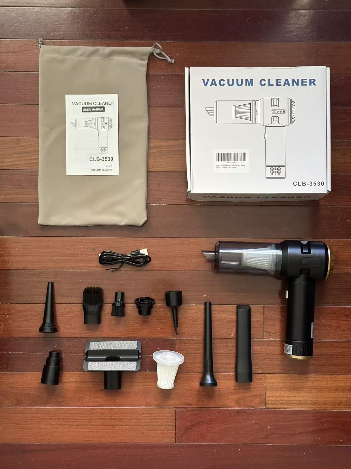 Handheld Vacuum Cleaner Cordless, 23000Pa Powerful Car Mini Vacuum Cleaner, Rechargeable Portable Lightweight dust Catcher for Home Car Carpet Stairs Pet Hair Deep Cleaning（Black-Gold）. customer photo 2