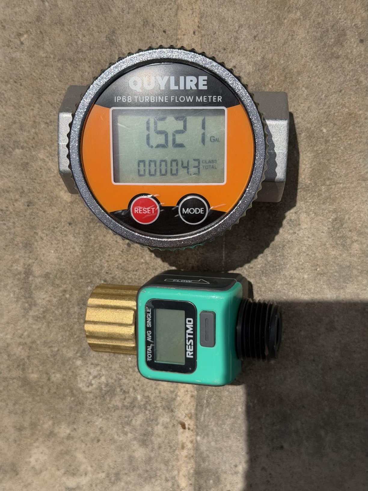 Waterproof 2 Inch Flow Meter for Hot/Cold Water, Fuel & Liquids | +/-1% Accuracy, 360 Degrees Rotatable Screen, 16-160 GPM, NPT Female Thread, Supports Gallon, Liter, GPM, LPM, m3, QTS, PTS customer photo 1