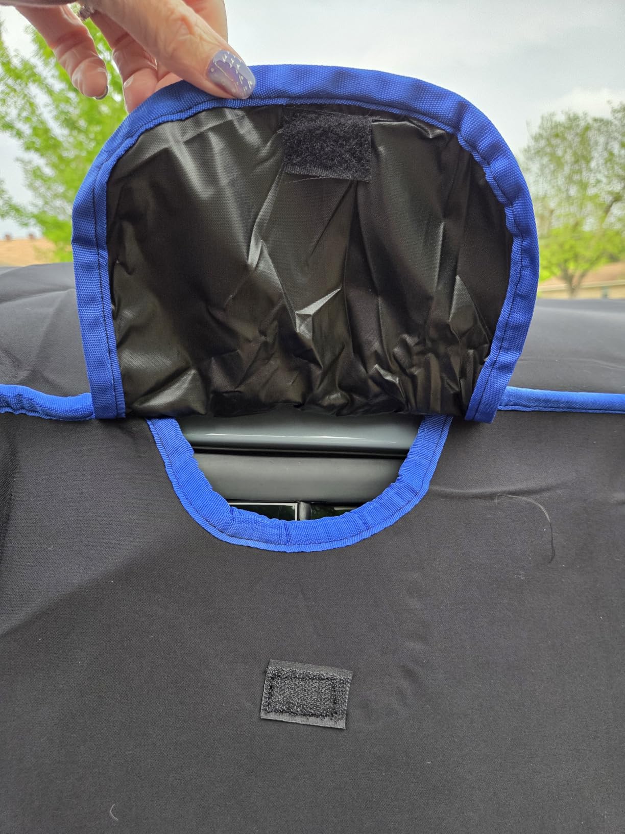 JOYTUTUS Hail Protector Car Cover for SUV (192-201 inch), Thick 5mm EVA Padded Anti-Hail Cover, Waterproof All Weather Hail Protection Car Cover customer photo 1