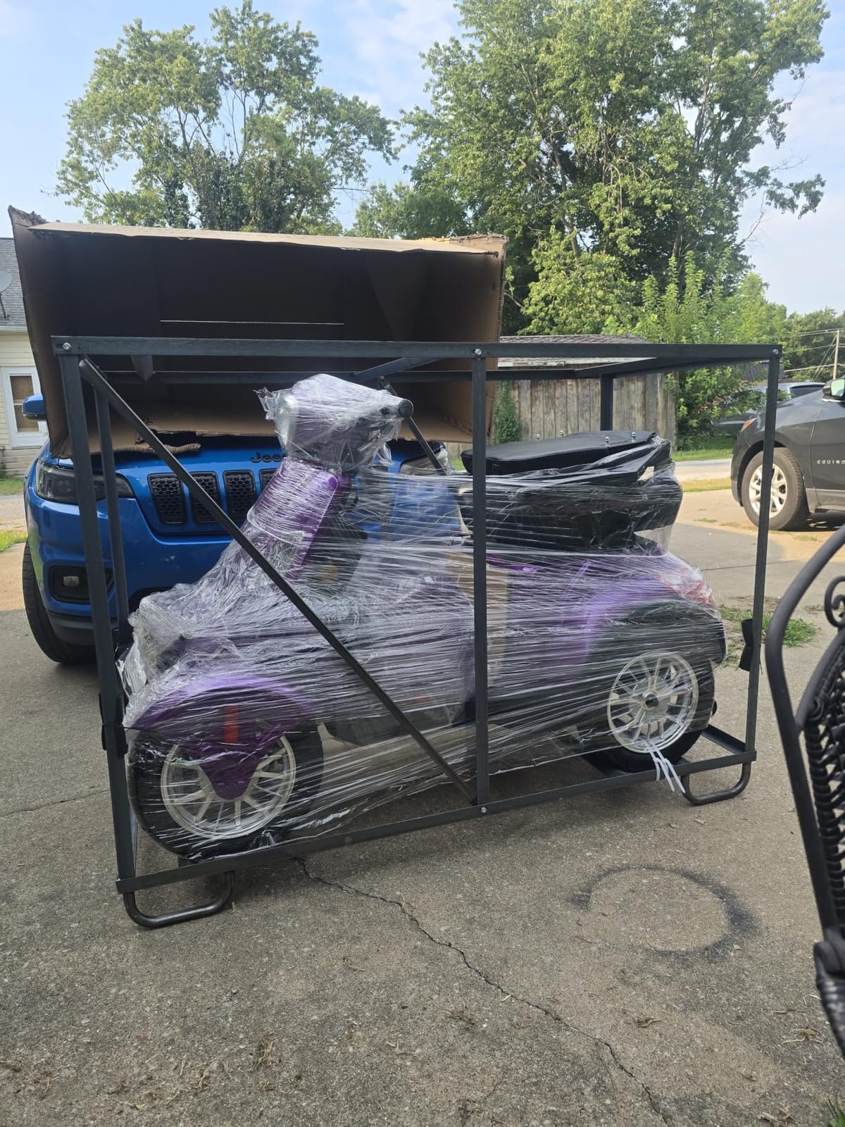 Super Large Electric 4 Wheel Mobility Scooters, Heavy Duty 800W Wheelchair Device, 25 Miles Long Range, All Terrain Mobility Scooter，Speed Adjust, Remote Key,Receive Ready to Ride (Blue) customer photo 2