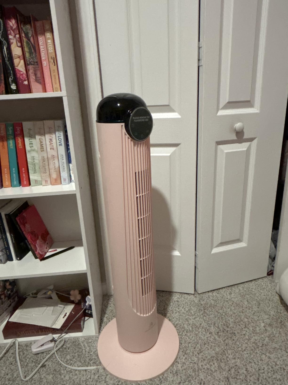 Antarctic Star T42 Tower Fan, 42 Inch DC Brushless Motor Bladeless Oscillating Fan with Remote, 6 Speeds & 4 Modes,LED Display, 9H Timer, Quiet Floor Standing Fan for Bedroom Living Room Office, Black customer photo 2