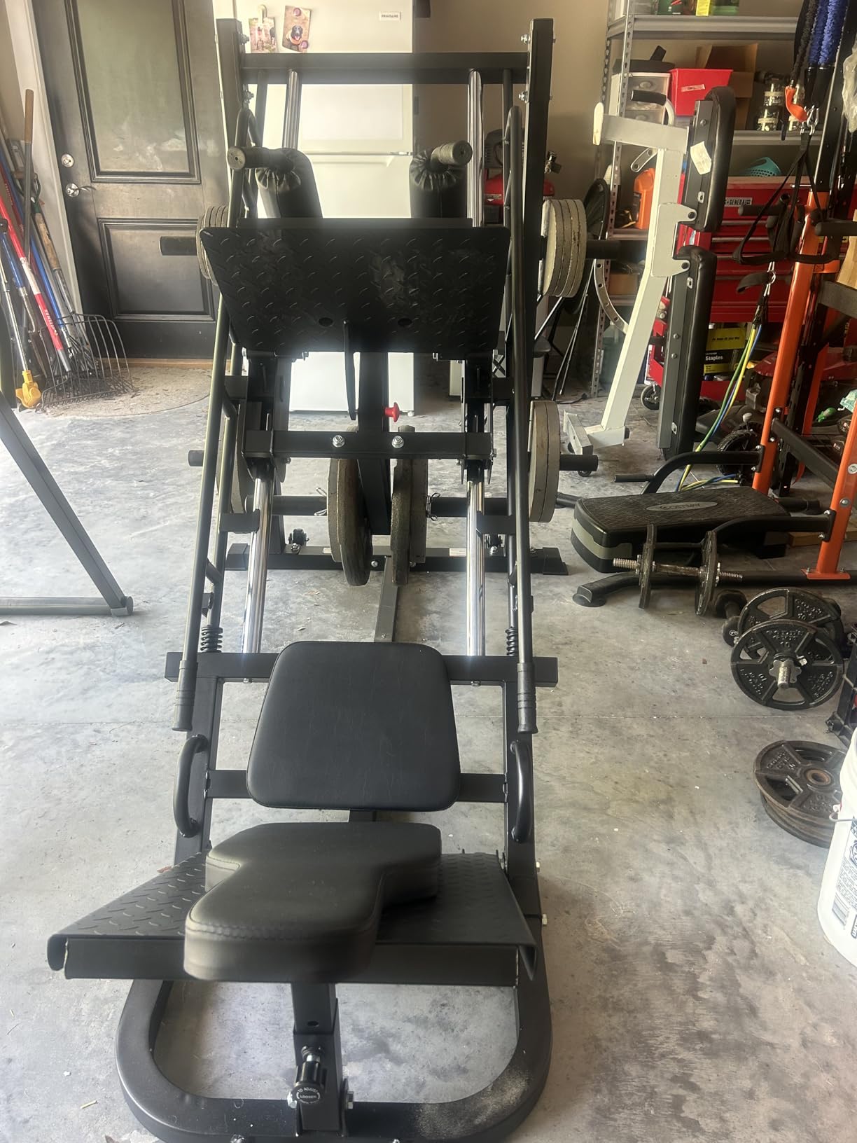 Dripex Leg Press Hack Squat Machine Combo for Home Gym, Adjustable Leg Press Machine for Full Lower Body Workout, Upgraded Leg Press with Transport Wheels and Weight Storage, Weight Plates Not Included customer photo 1
