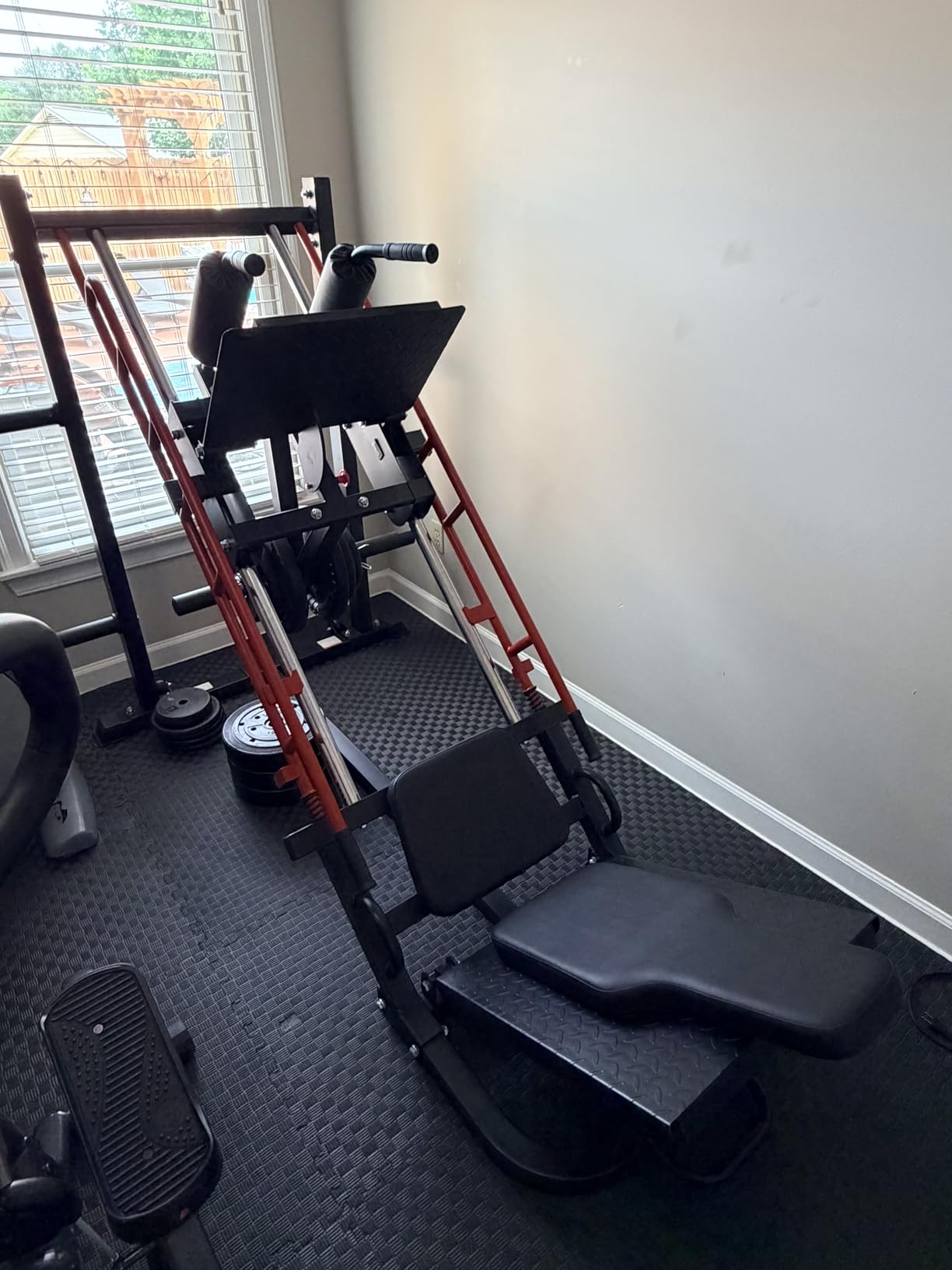 Dripex Leg Press Hack Squat Machine Combo for Home Gym, Adjustable Leg Press Machine for Full Lower Body Workout, Upgraded Leg Press with Transport Wheels and Weight Storage, Weight Plates Not Included customer photo 2