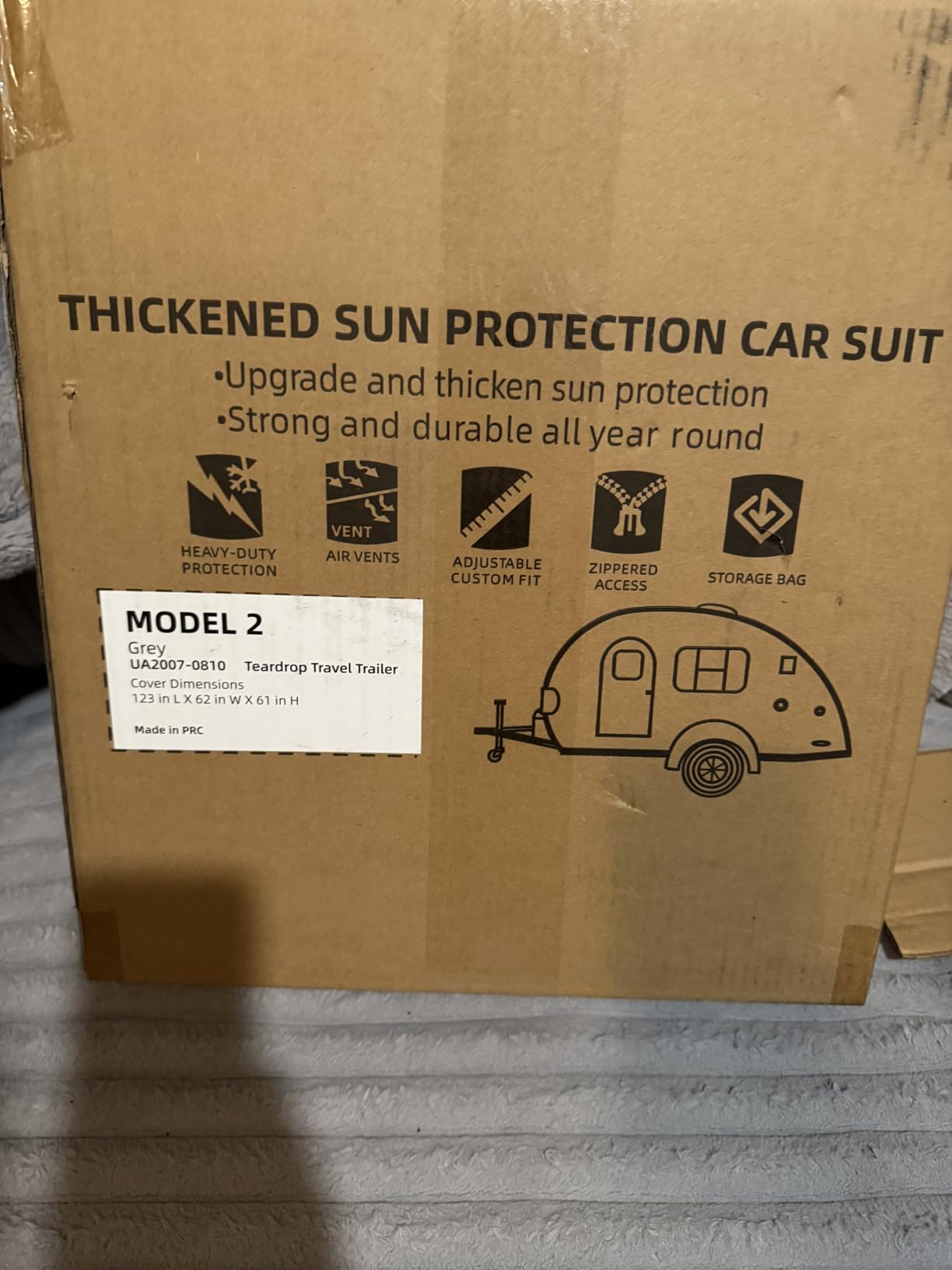 Umbrauto RV Cover 27-30ft: 9 Layers Travel Trailer Cover, Waterproof Camper Cover, Toy Hauler Cover with Tongue Jack Cover, Extra Windproof Ropes, Gutter Covers customer photo 2