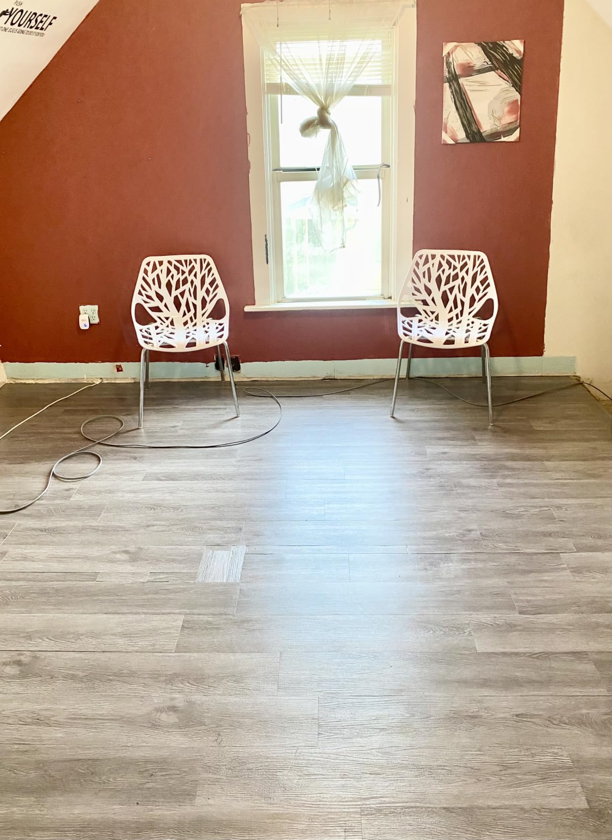 ATOPOSE Vinyl Plank Flooring Peel and Stick,37-Pack Wood Texture,54 Sq.Ft customer photo 1
